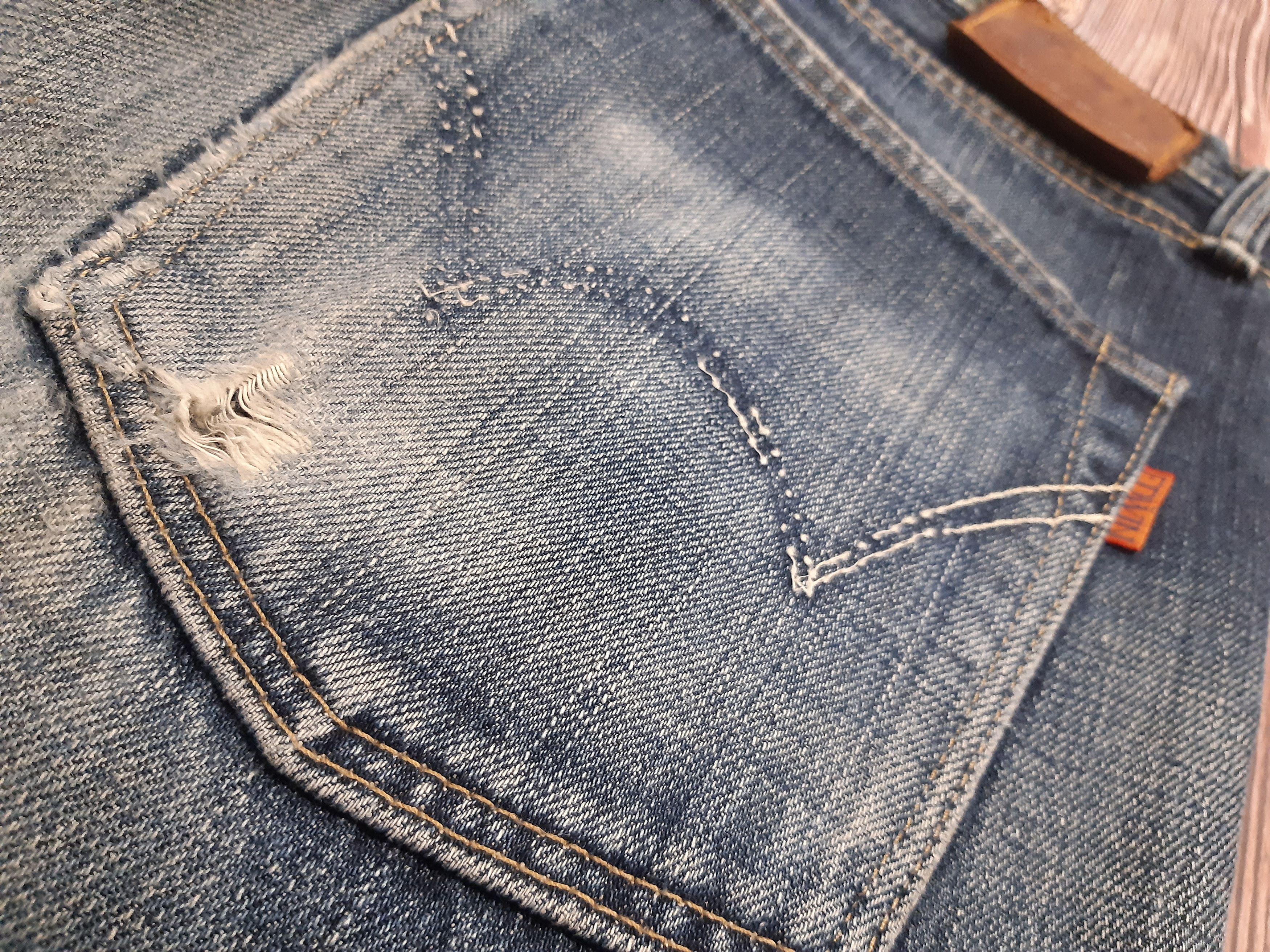Japanese Brand × Vintage Vintage Jeans Selvedge EDWIN 505zx Buckle Back Distressed Size US 34 / EU 50 - 15 Thumbnail