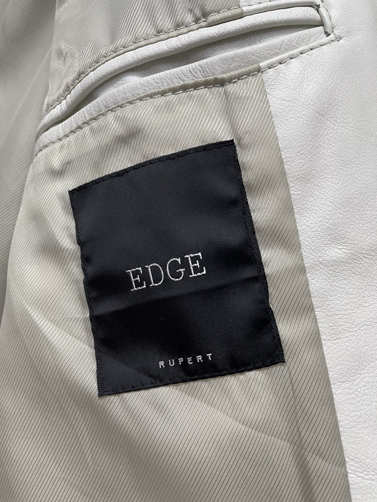 Japanese Brand × Self Edge × Vintage EDGE RUPERT Patchwork Cowhide Leather Blazer Size 36S - 9 Thumbnail