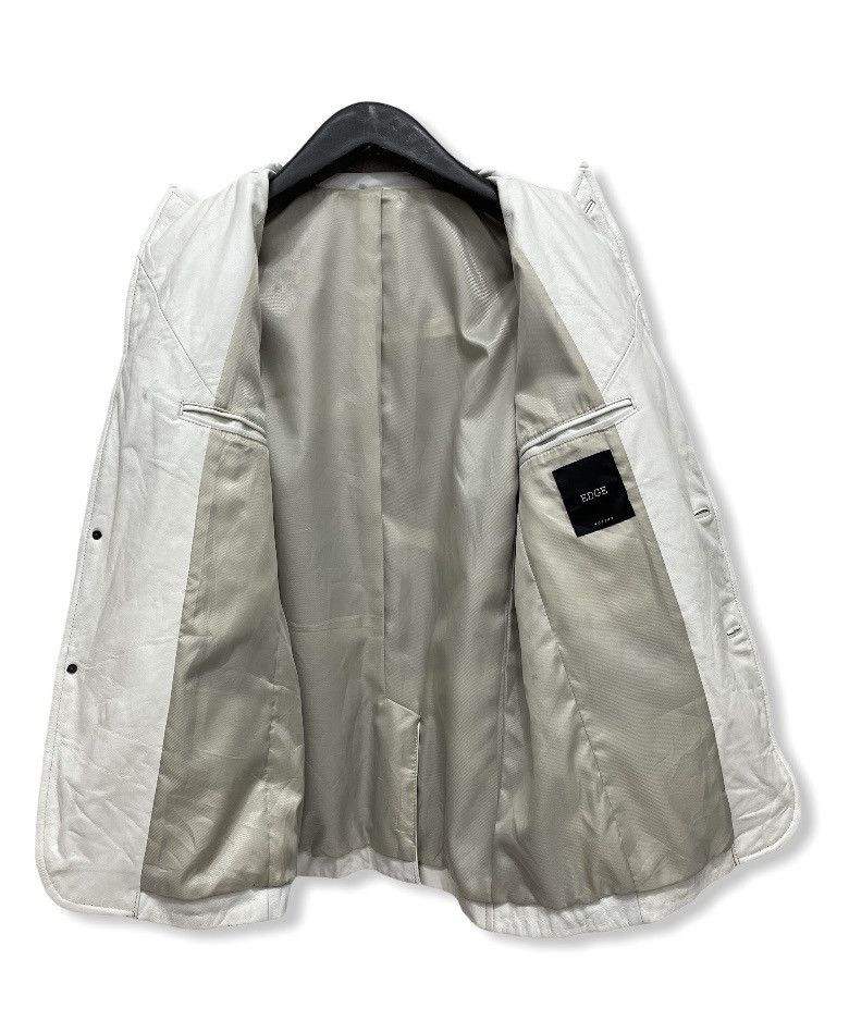 Japanese Brand × Self Edge × Vintage EDGE RUPERT Patchwork Cowhide Leather Blazer Size 36S - 3 Thumbnail