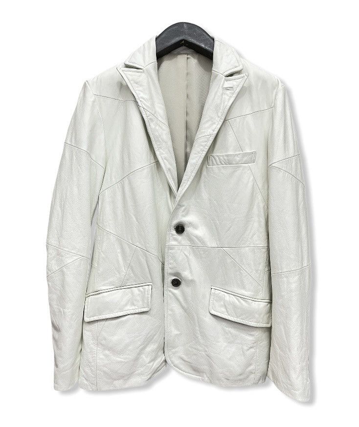 Japanese Brand × Self Edge × Vintage EDGE RUPERT Patchwork Cowhide Leather Blazer Size 36S - 1 Thumbnail