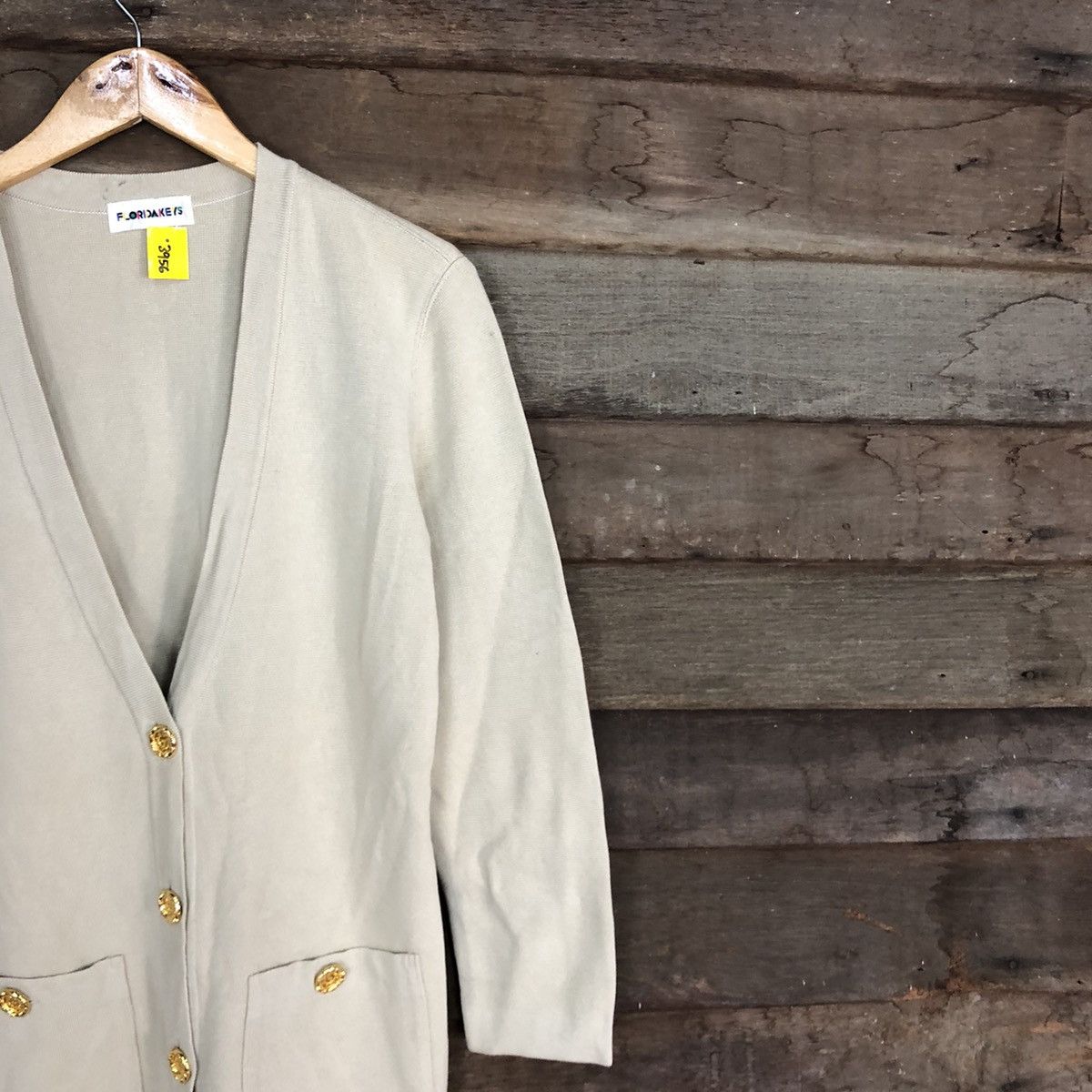 Japanese Brand Florida Keys Light Brown long Cardigan knitwear #3956 Size US M / EU 48-50 / 2 - 5 Thumbnail