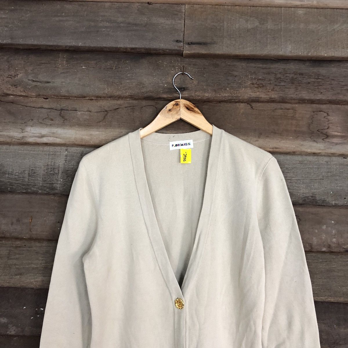 Japanese Brand Florida Keys Light Brown long Cardigan knitwear #3956 Size US M / EU 48-50 / 2 - 2 Thumbnail