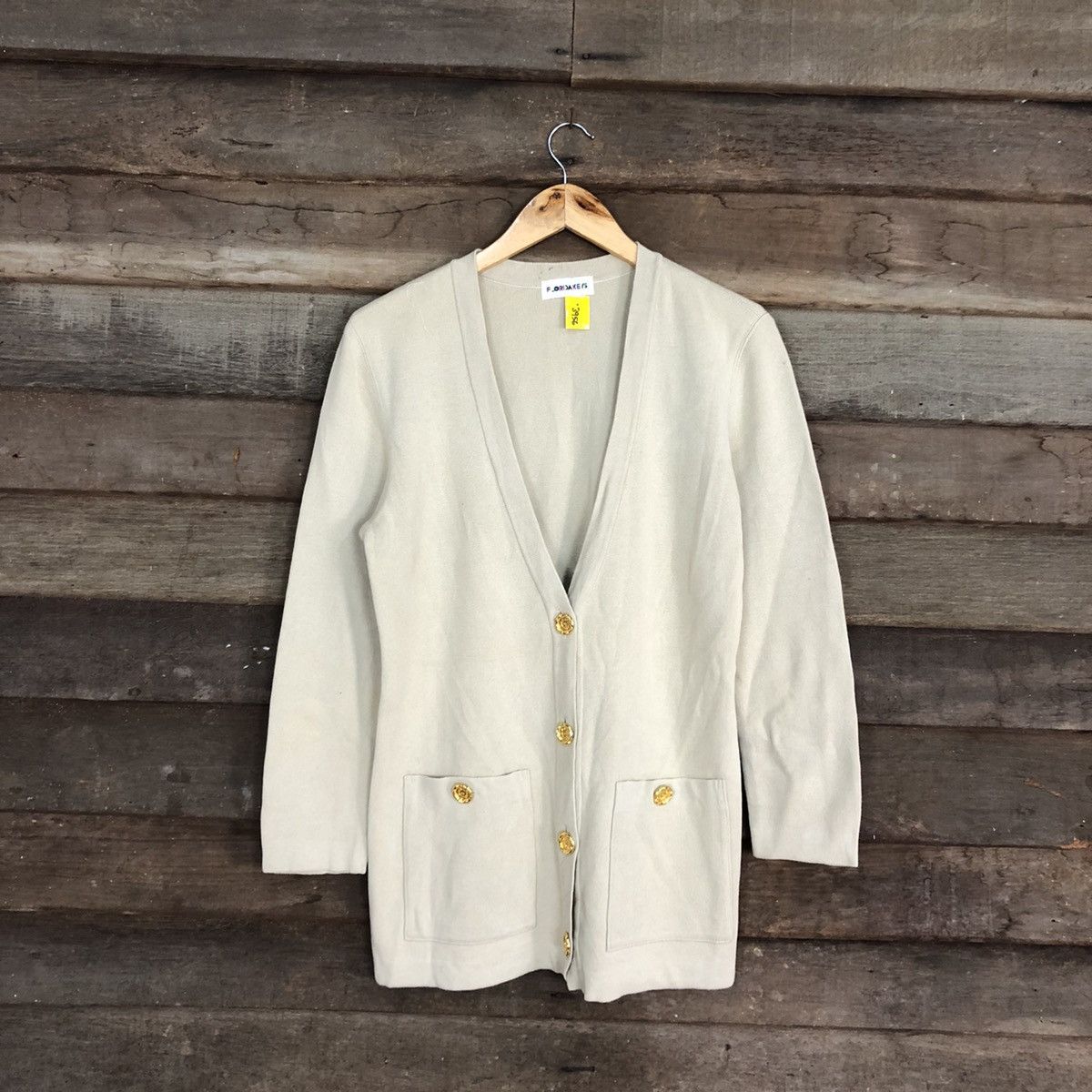 Japanese Brand Florida Keys Light Brown long Cardigan knitwear #3956 Size US M / EU 48-50 / 2 - 1 Thumbnail