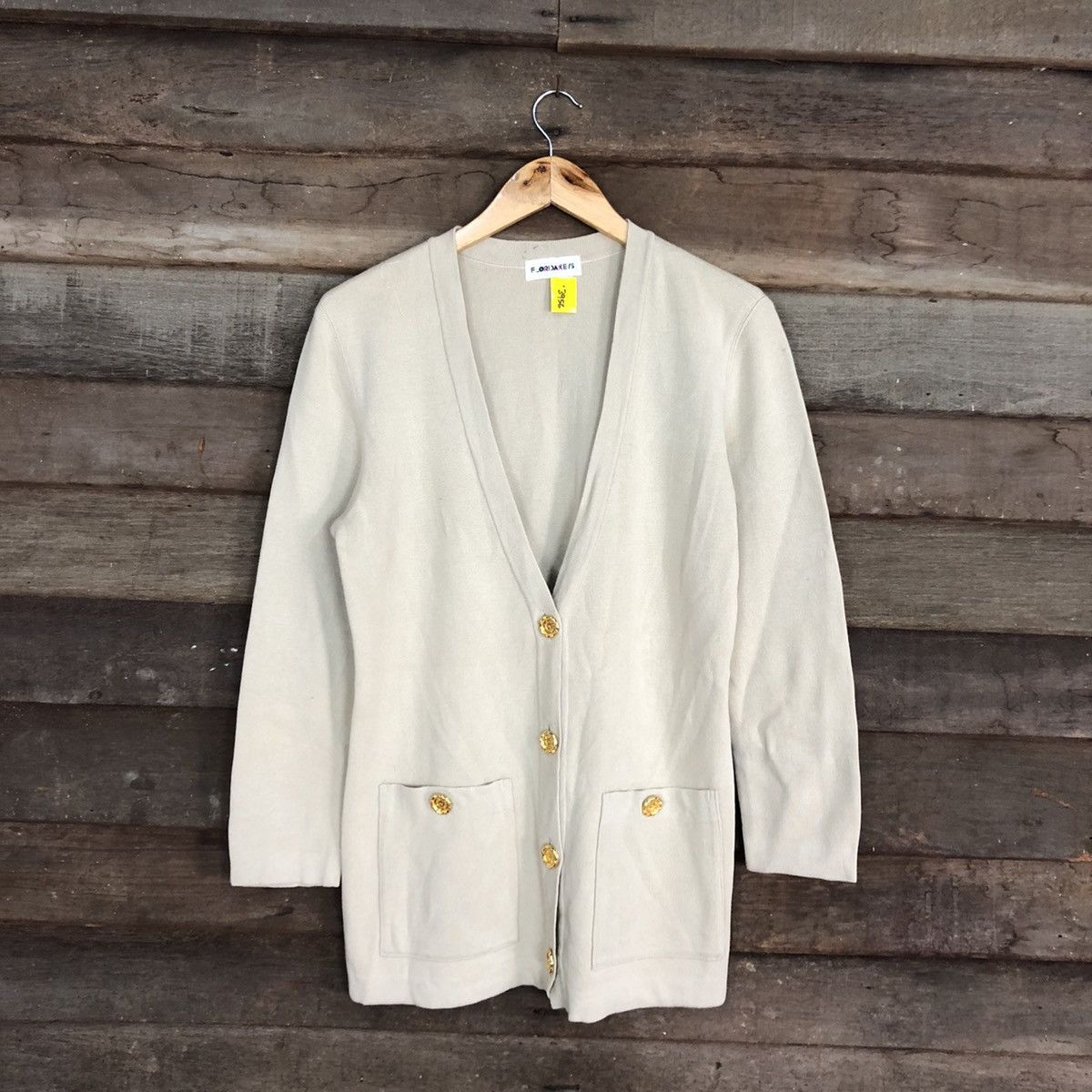 Japanese Brand Florida Keys Light Brown long Cardigan knitwear #3956 Size US M / EU 48-50 / 2 - 3 Thumbnail