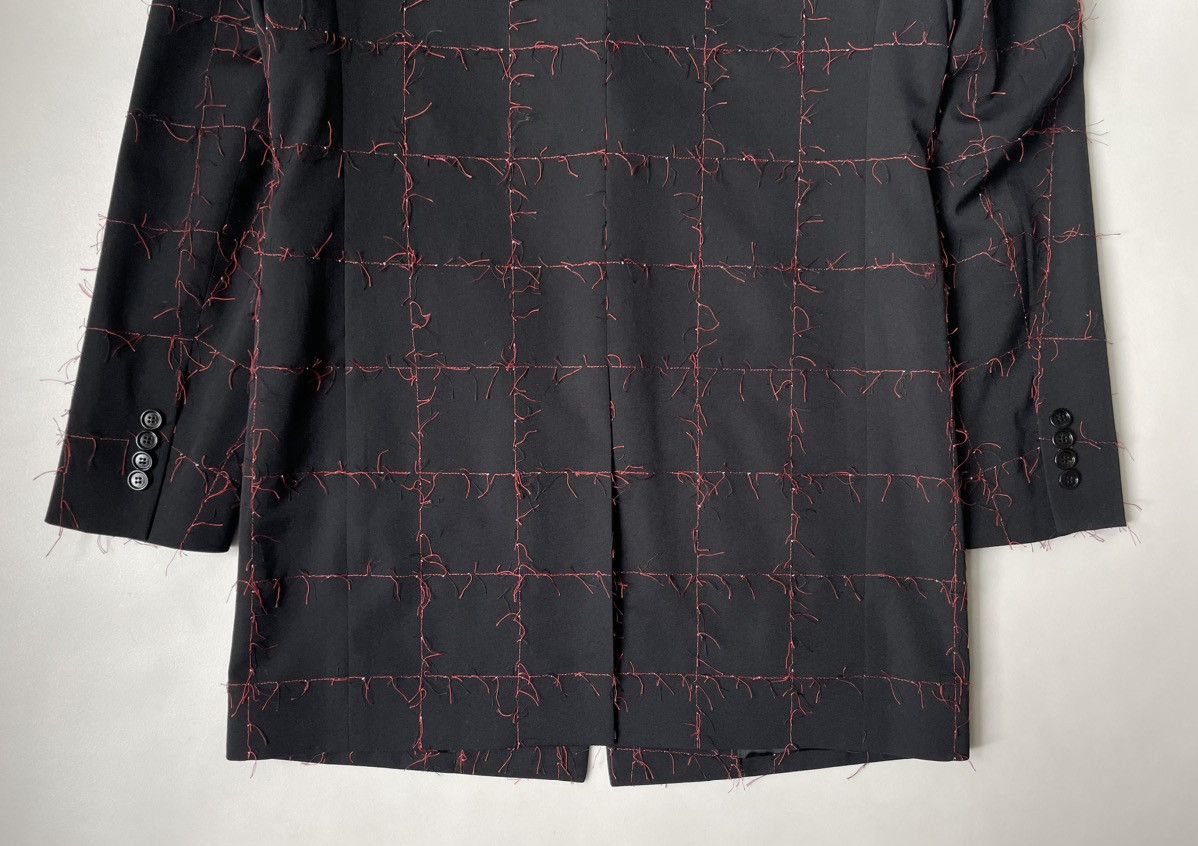 Dior Black Wool ‘Pulled Red Grid’ Check Overcoat Size US M / EU 48-50 / 2 - 18 Thumbnail