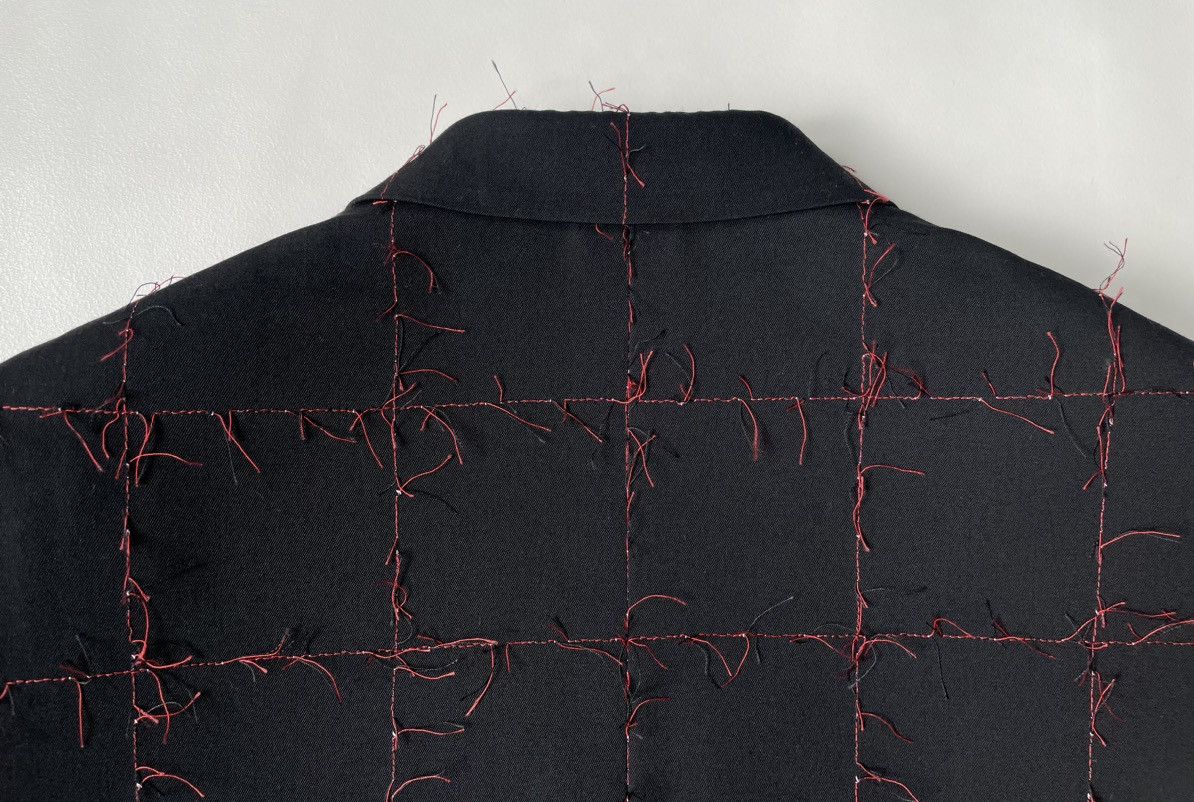 Dior Black Wool ‘Pulled Red Grid’ Check Overcoat Size US M / EU 48-50 / 2 - 16 Thumbnail