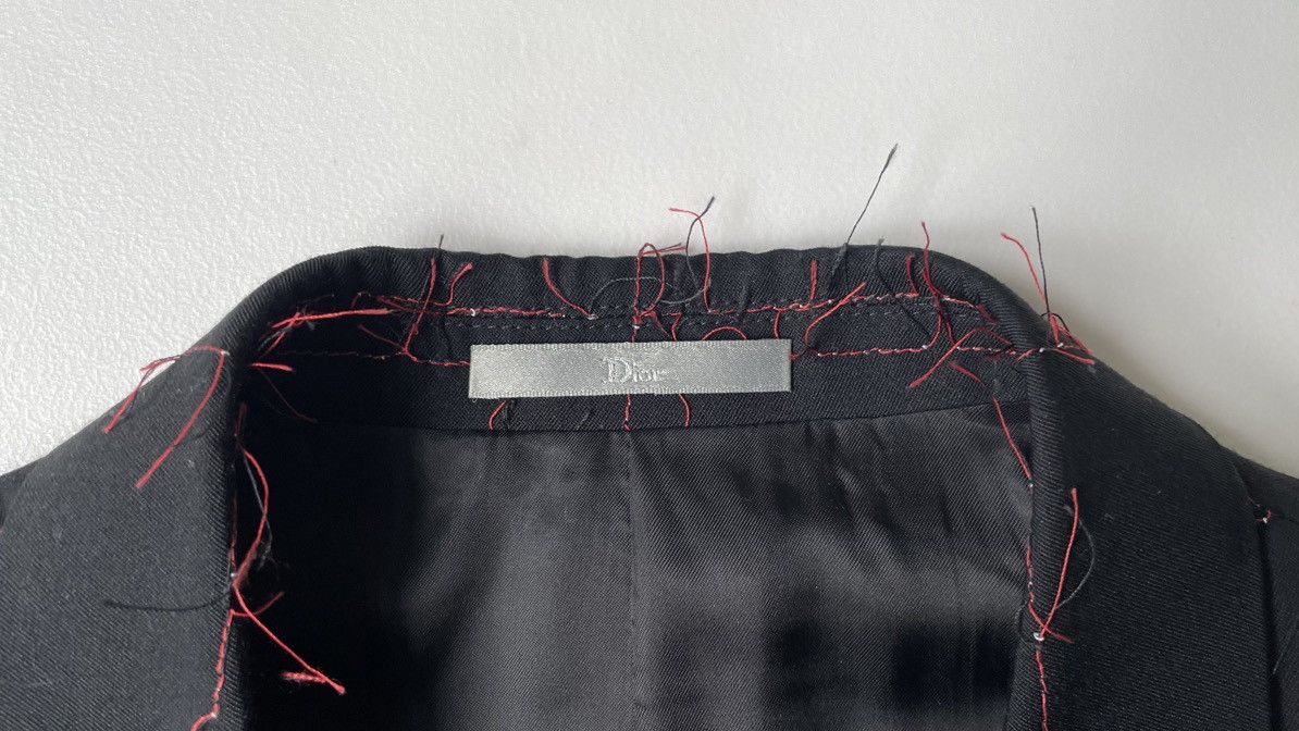 Dior Black Wool ‘Pulled Red Grid’ Check Overcoat Size US M / EU 48-50 / 2 - 3 Thumbnail