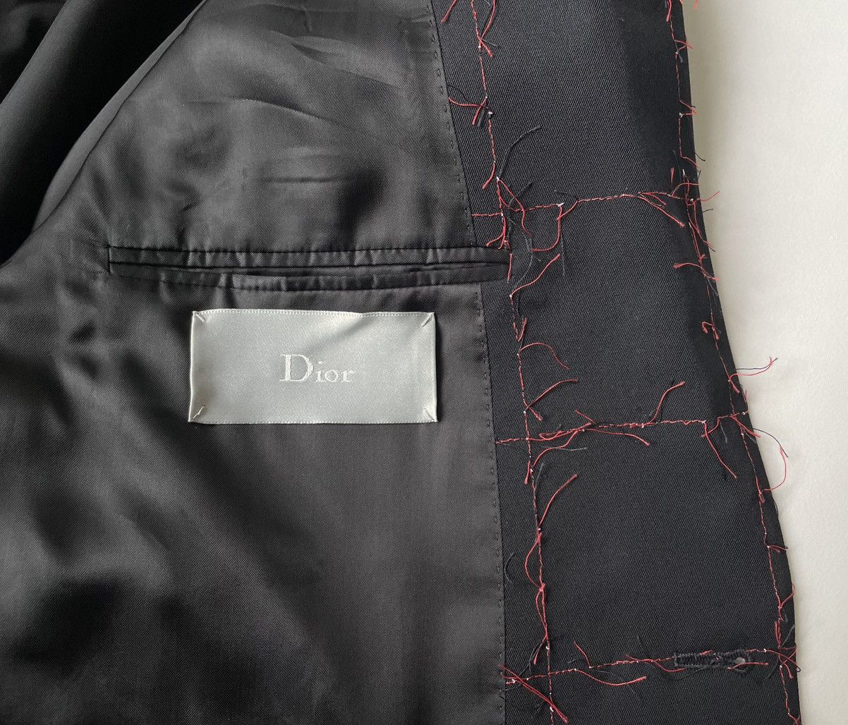 Dior Black Wool ‘Pulled Red Grid’ Check Overcoat Size US M / EU 48-50 / 2 - 12 Thumbnail