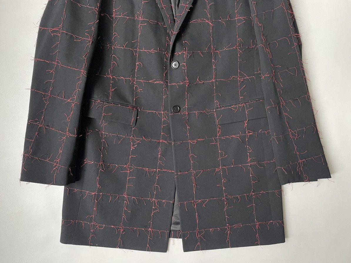 Dior Black Wool ‘Pulled Red Grid’ Check Overcoat Size US M / EU 48-50 / 2 - 7 Thumbnail