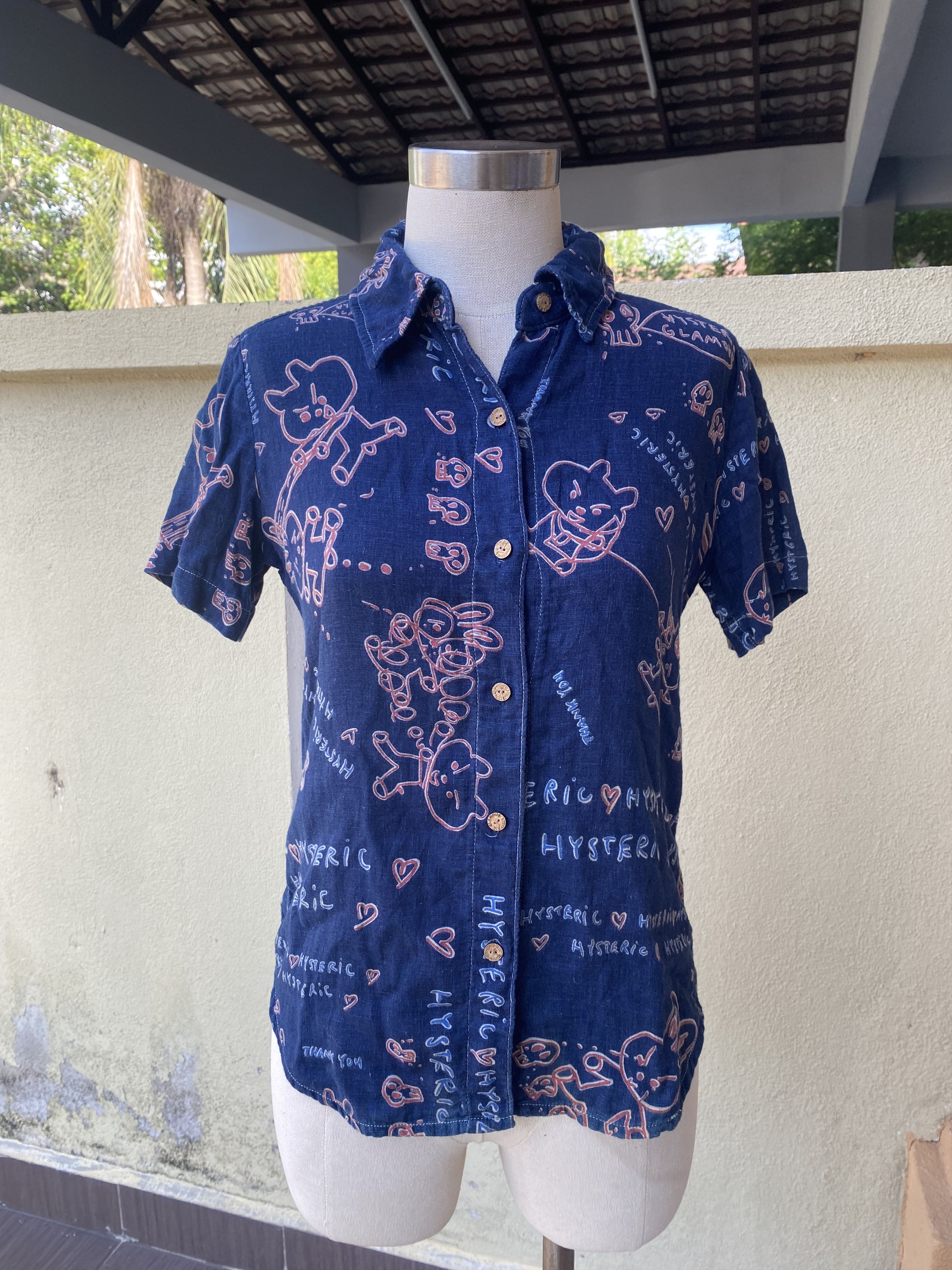 Hysteric Glamour vintage overprint button up Size M / US 6-8 / IT 42-44 - 1 Thumbnail