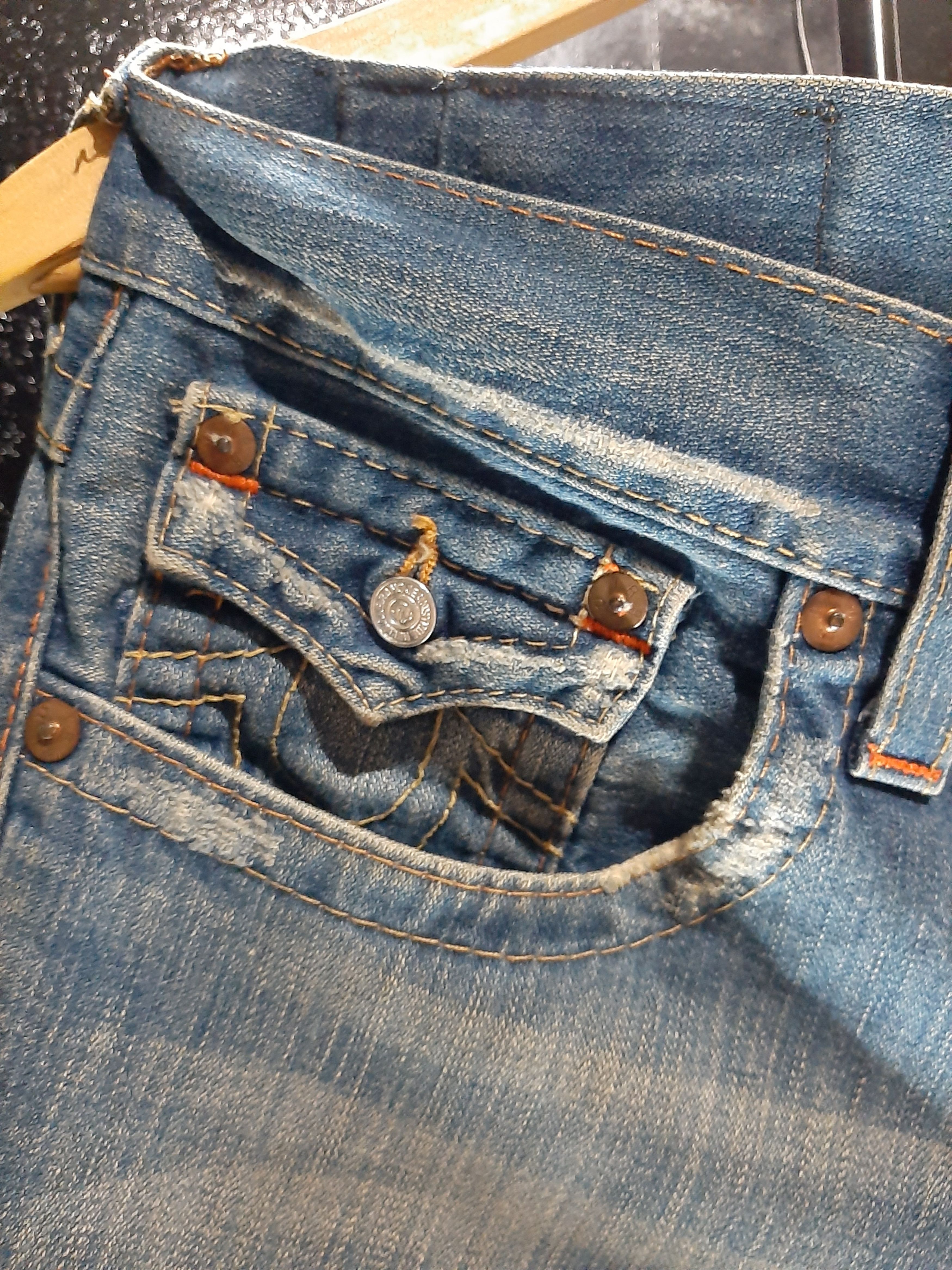 True Religion × Vintage VINTAGE TRUE RELIGION JOEY DISTRESSED DENIM USA 🇺🇸 Size US 32 / EU 48 - 10 Thumbnail