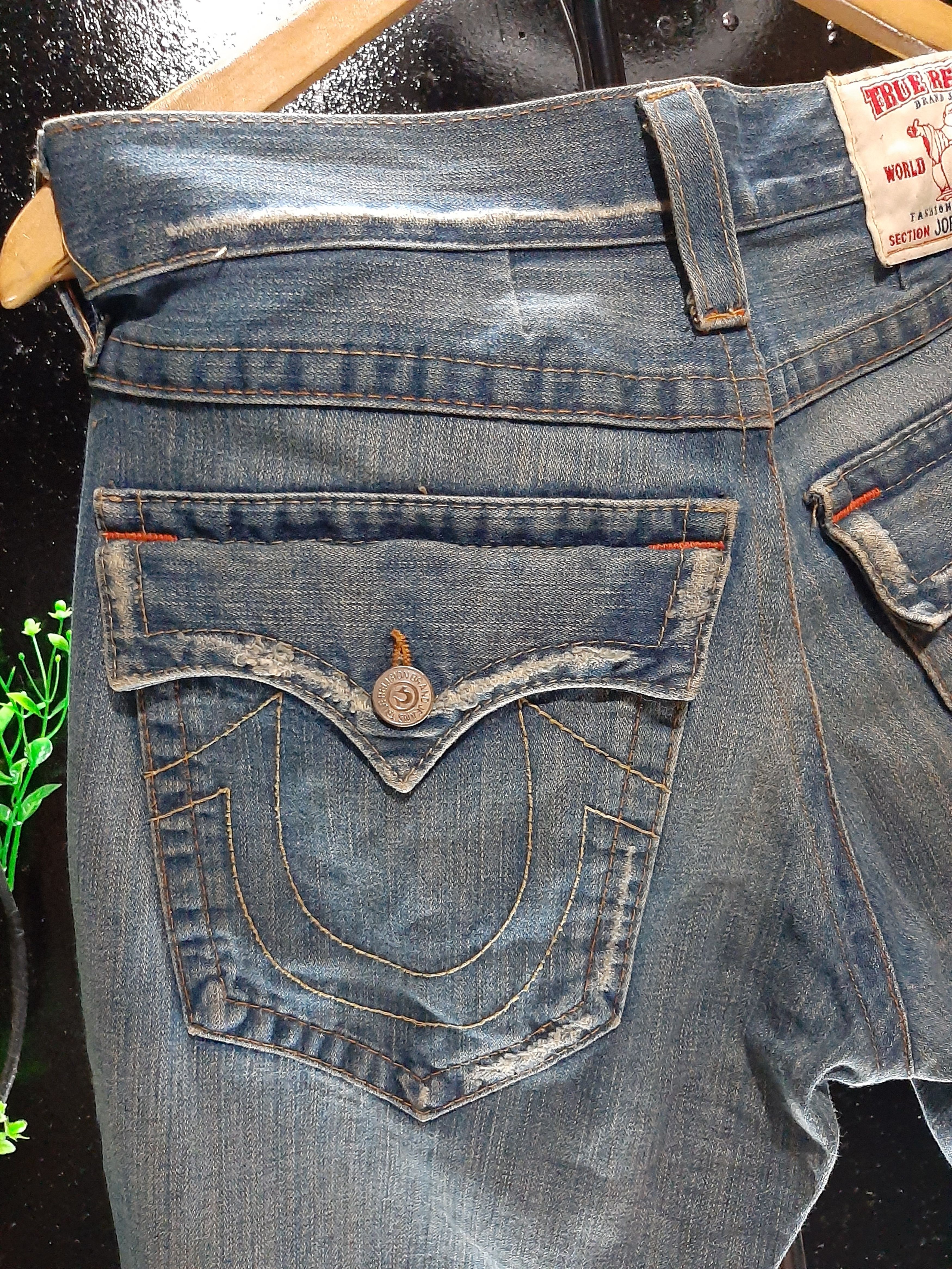 True Religion × Vintage VINTAGE TRUE RELIGION JOEY DISTRESSED DENIM USA 🇺🇸 Size US 32 / EU 48 - 5 Thumbnail