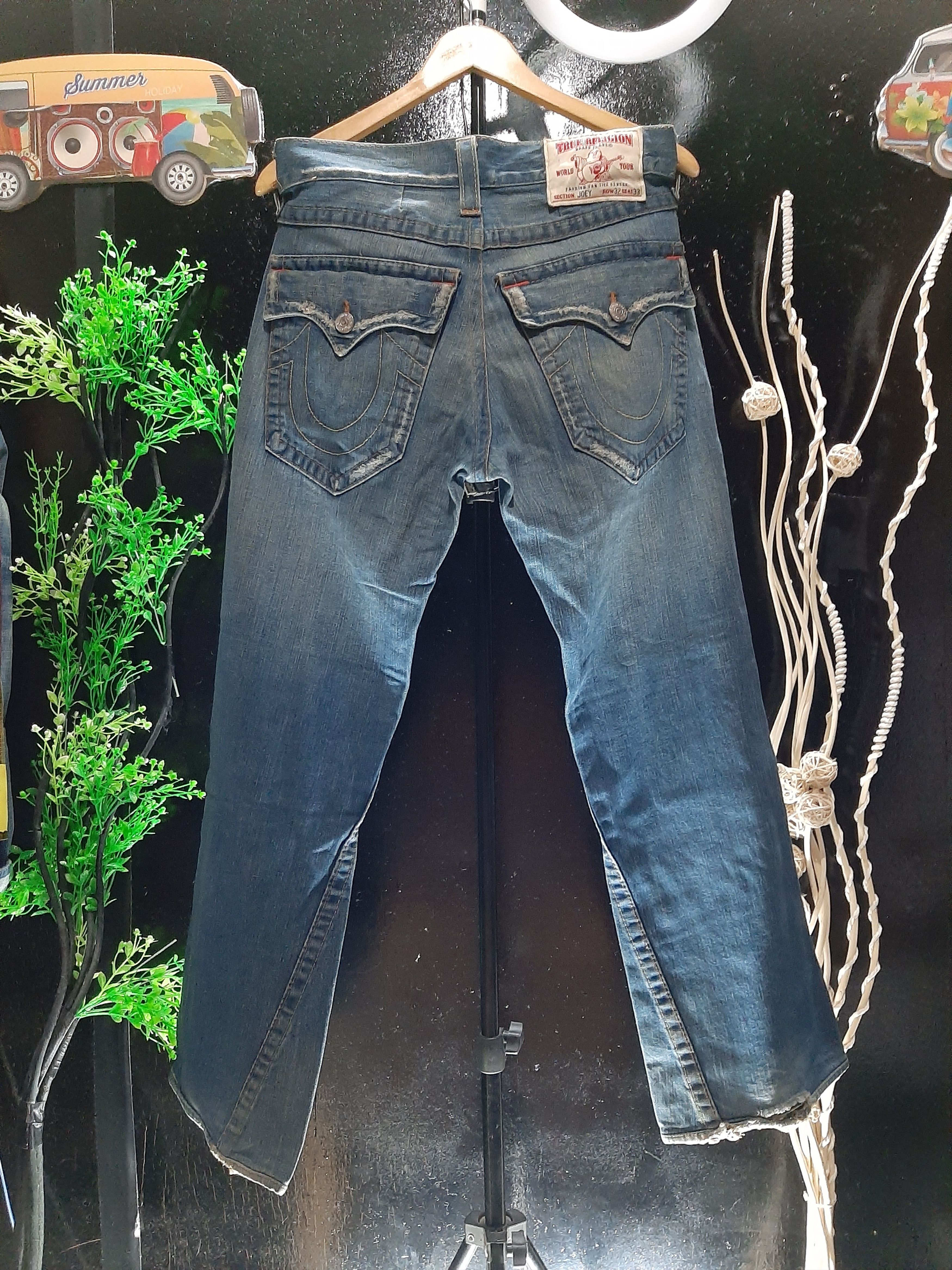 True Religion × Vintage VINTAGE TRUE RELIGION JOEY DISTRESSED DENIM USA 🇺🇸 Size US 32 / EU 48 - 1 Thumbnail