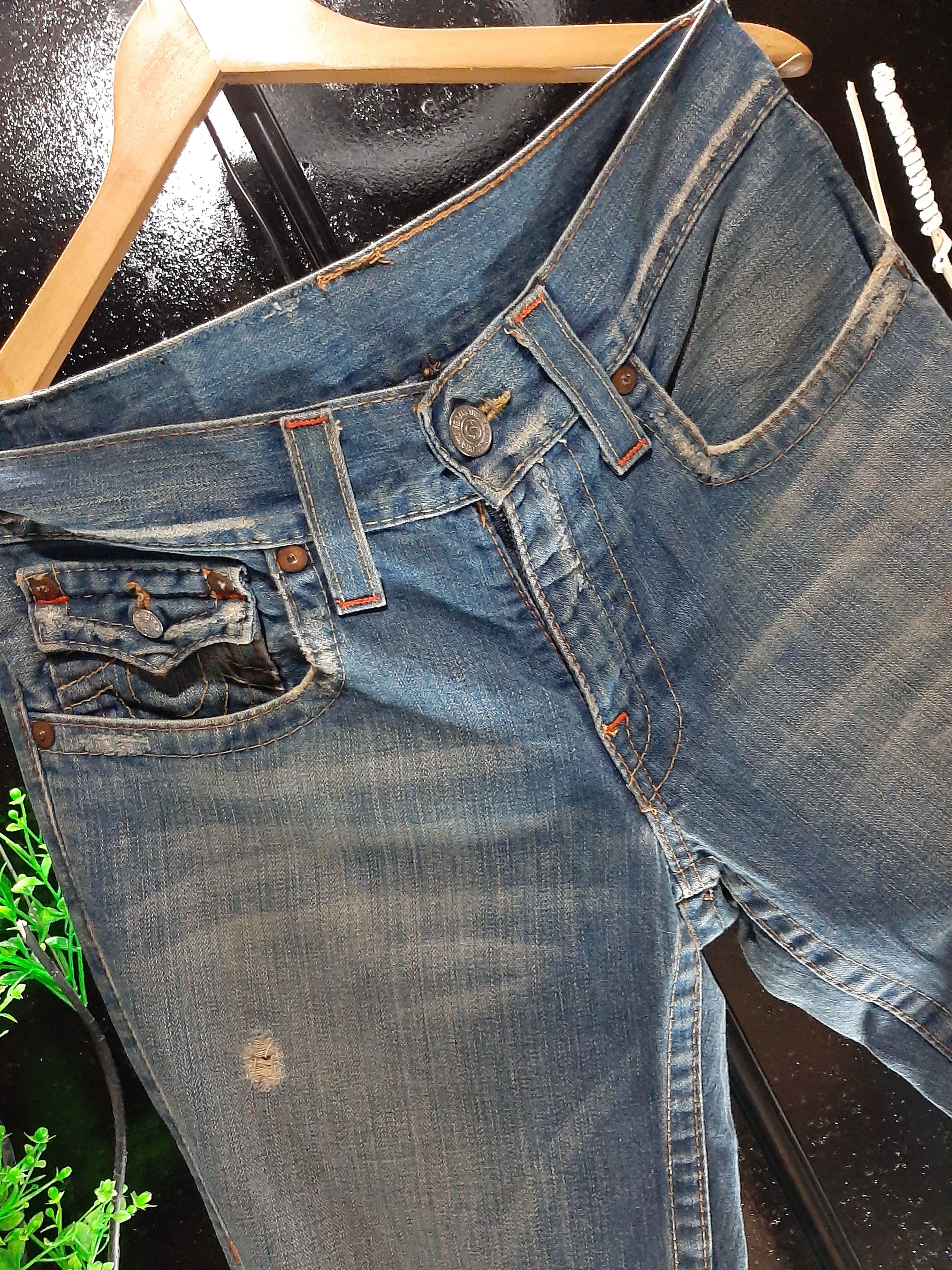 True Religion × Vintage VINTAGE TRUE RELIGION JOEY DISTRESSED DENIM USA 🇺🇸 Size US 32 / EU 48 - 9 Thumbnail