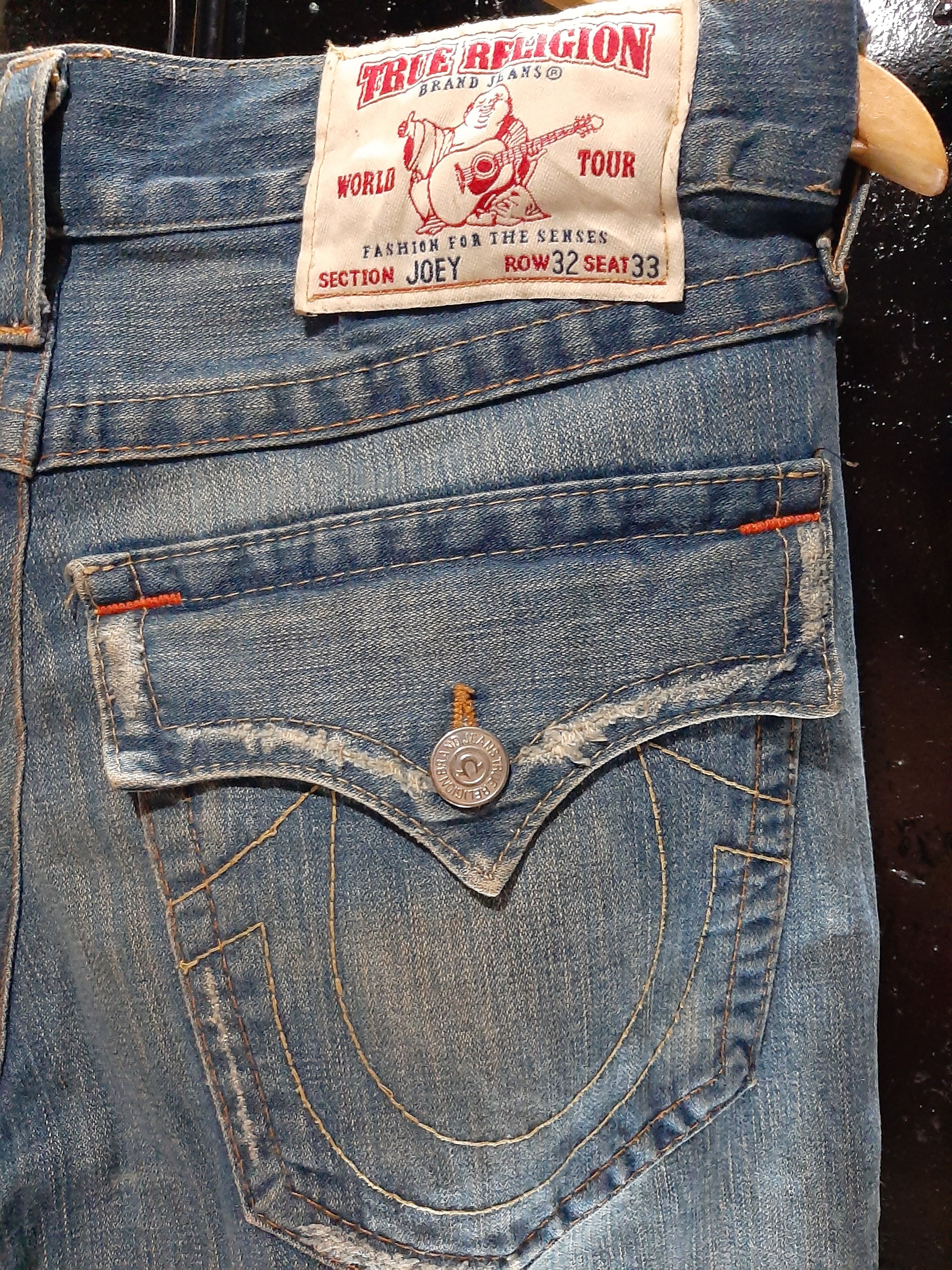 True Religion × Vintage VINTAGE TRUE RELIGION JOEY DISTRESSED DENIM USA 🇺🇸 Size US 32 / EU 48 - 3 Thumbnail