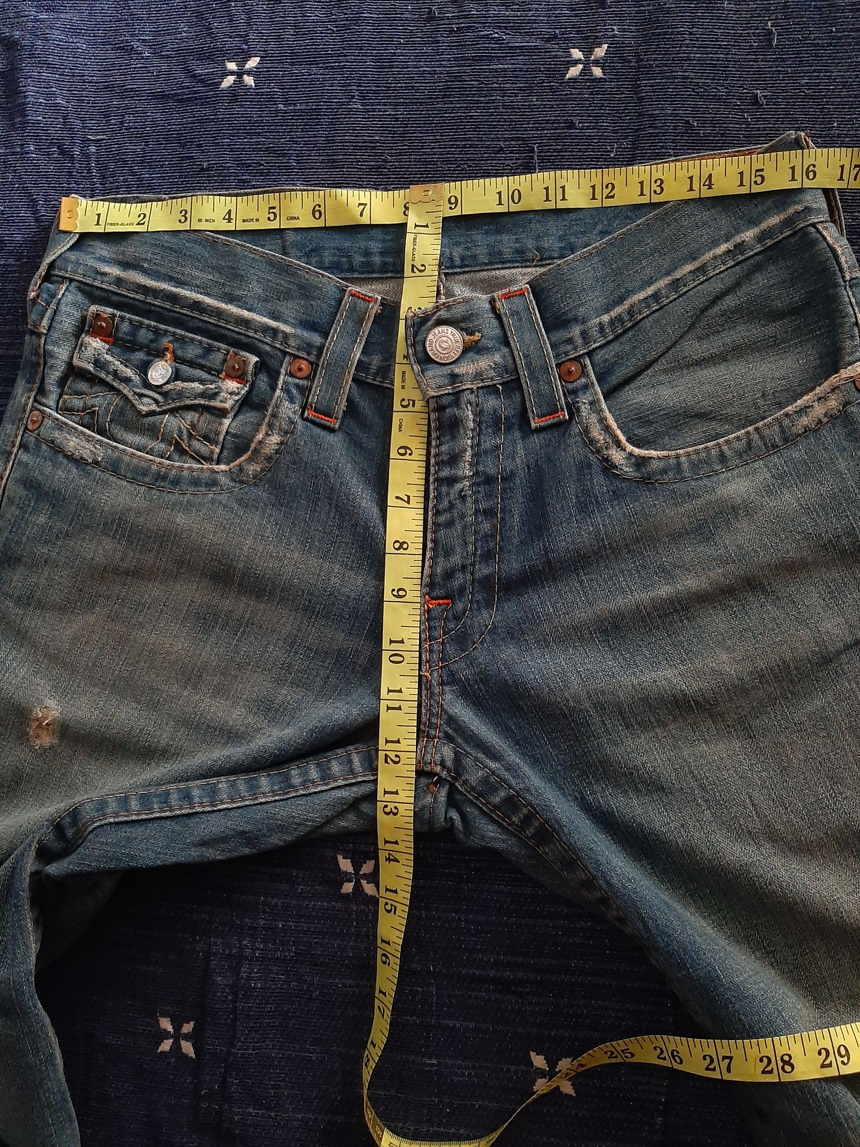 True Religion × Vintage VINTAGE TRUE RELIGION JOEY DISTRESSED DENIM USA 🇺🇸 Size US 32 / EU 48 - 19 Thumbnail