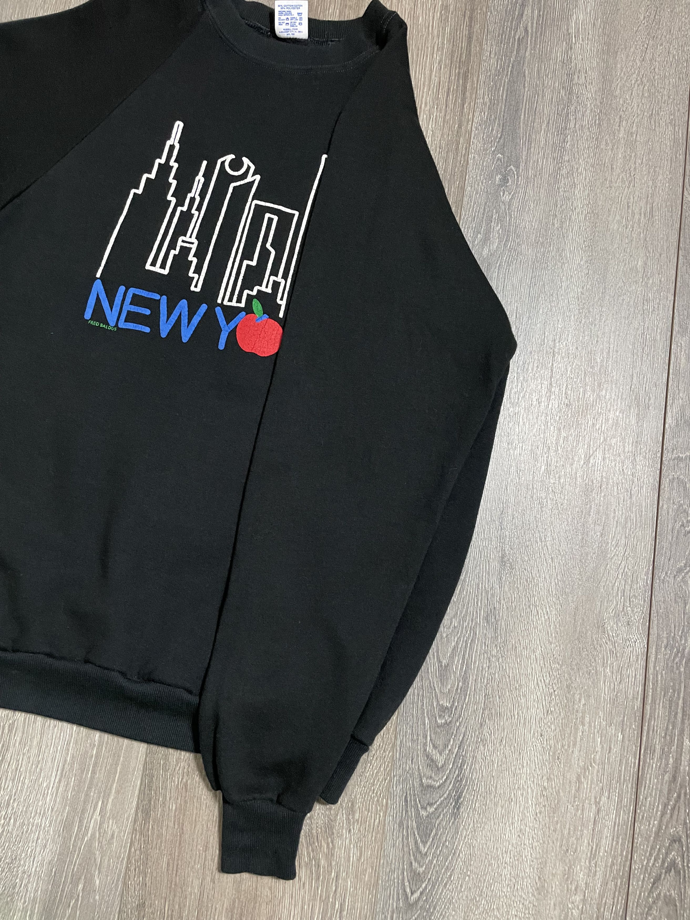 Vintage Vintage New York Black Crewneck Sweater 1988 Size US XL / EU 56 / 4 - 5 Thumbnail