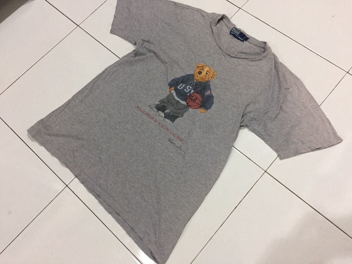 Polo Ralph Lauren 🔥Vintage🔥 Distressed Polo Bear By Polo Sport Tee Size US M / EU 48-50 / 2 - 2 Thumbnail