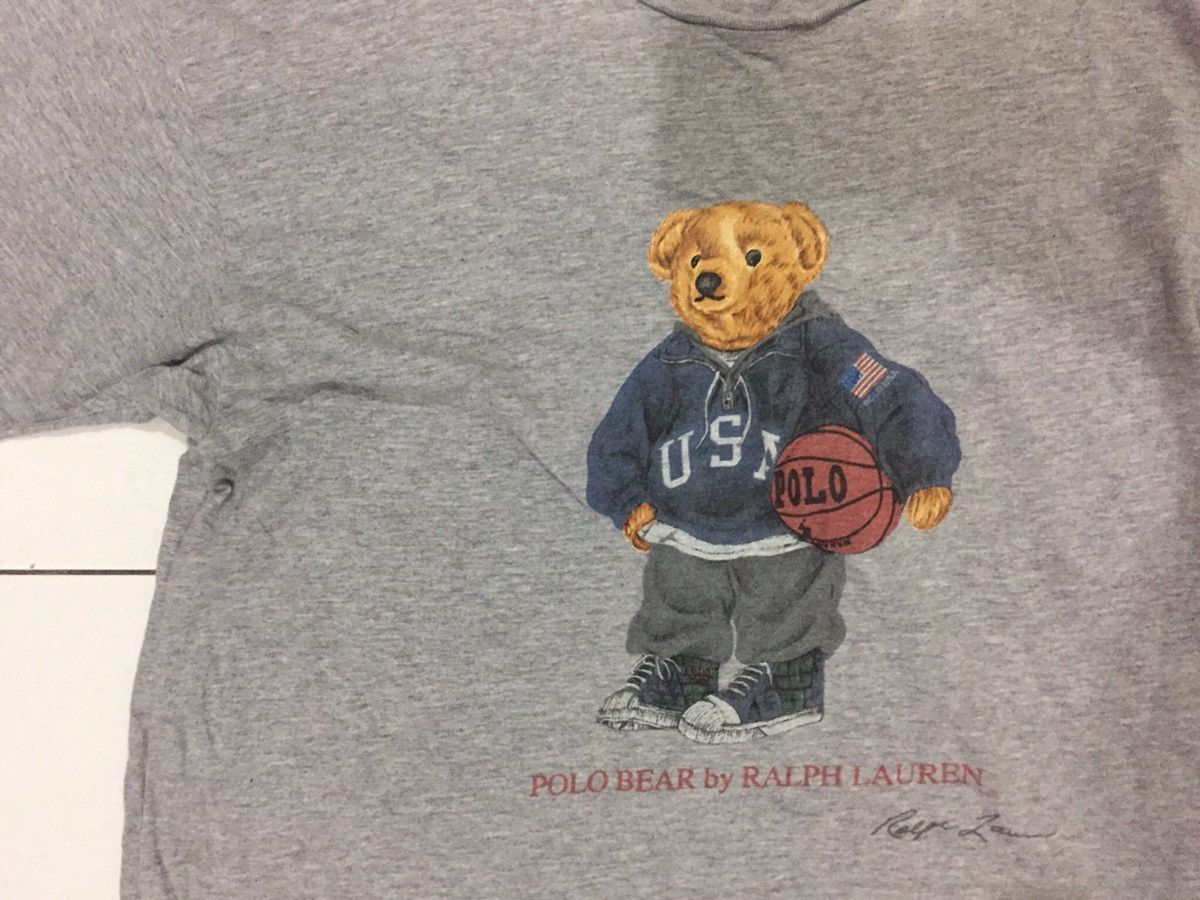 Polo Ralph Lauren 🔥Vintage🔥 Distressed Polo Bear By Polo Sport Tee Size US M / EU 48-50 / 2 - 3 Thumbnail