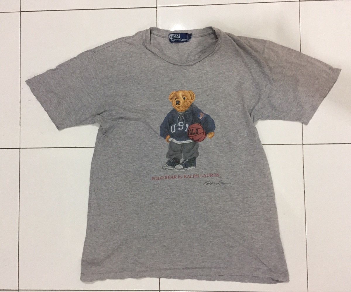 Polo Ralph Lauren 🔥Vintage🔥 Distressed Polo Bear By Polo Sport Tee Size US M / EU 48-50 / 2 - 1 Thumbnail
