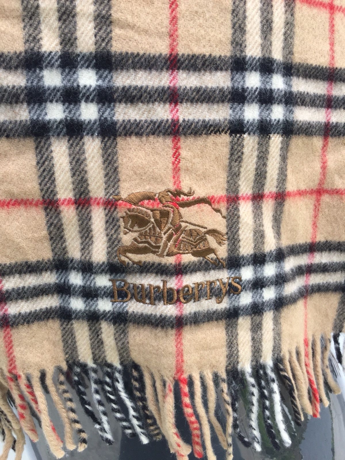 Burberry OG Burberrys 🇬🇧 Nova Check Cashmere Big Table Desk Size ONE SIZE - 2 Thumbnail