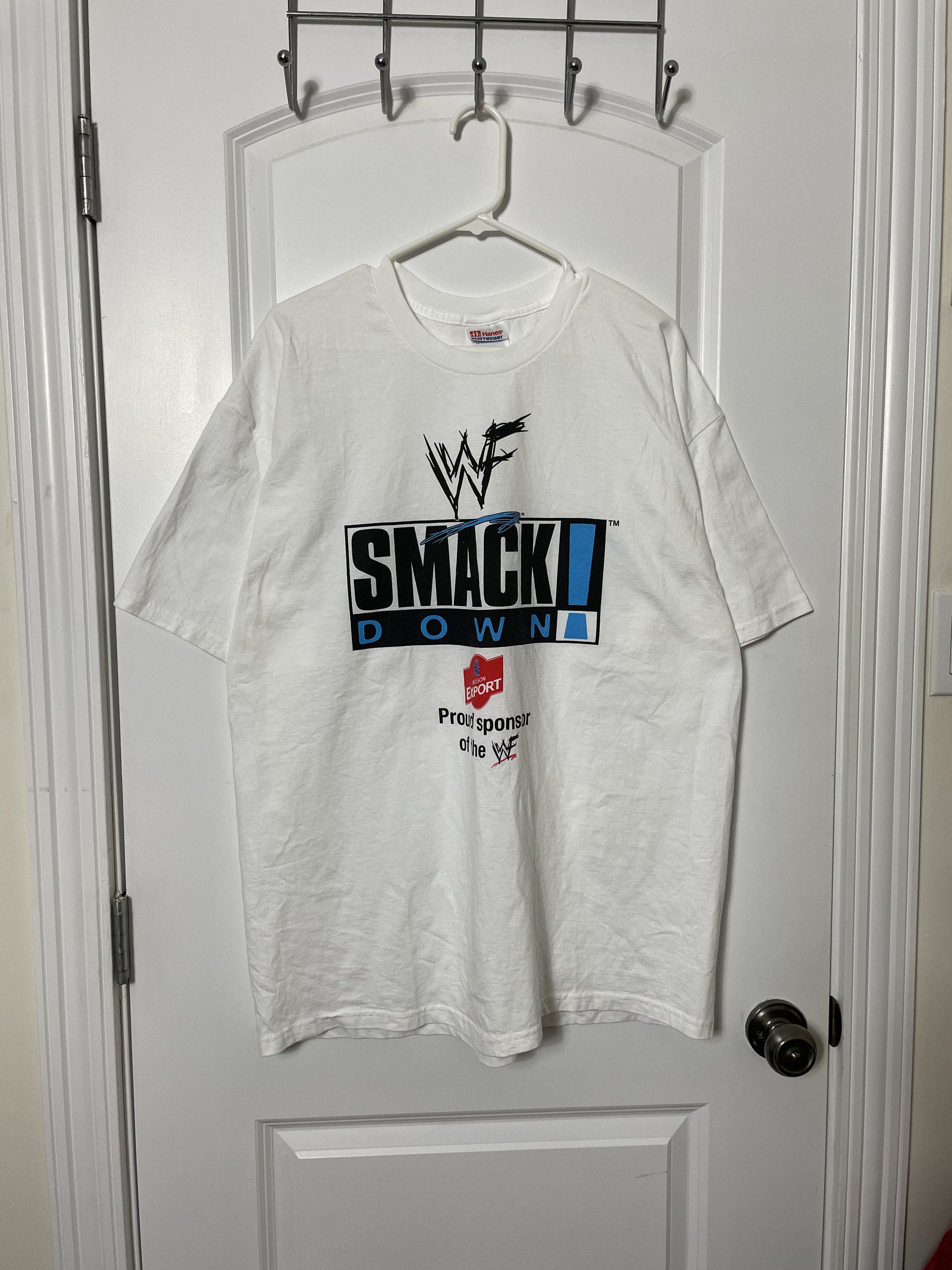 Vintage RARE Vintage WWF SmackDown T Shirt Size US XL / EU 56 / 4 - 2 Thumbnail