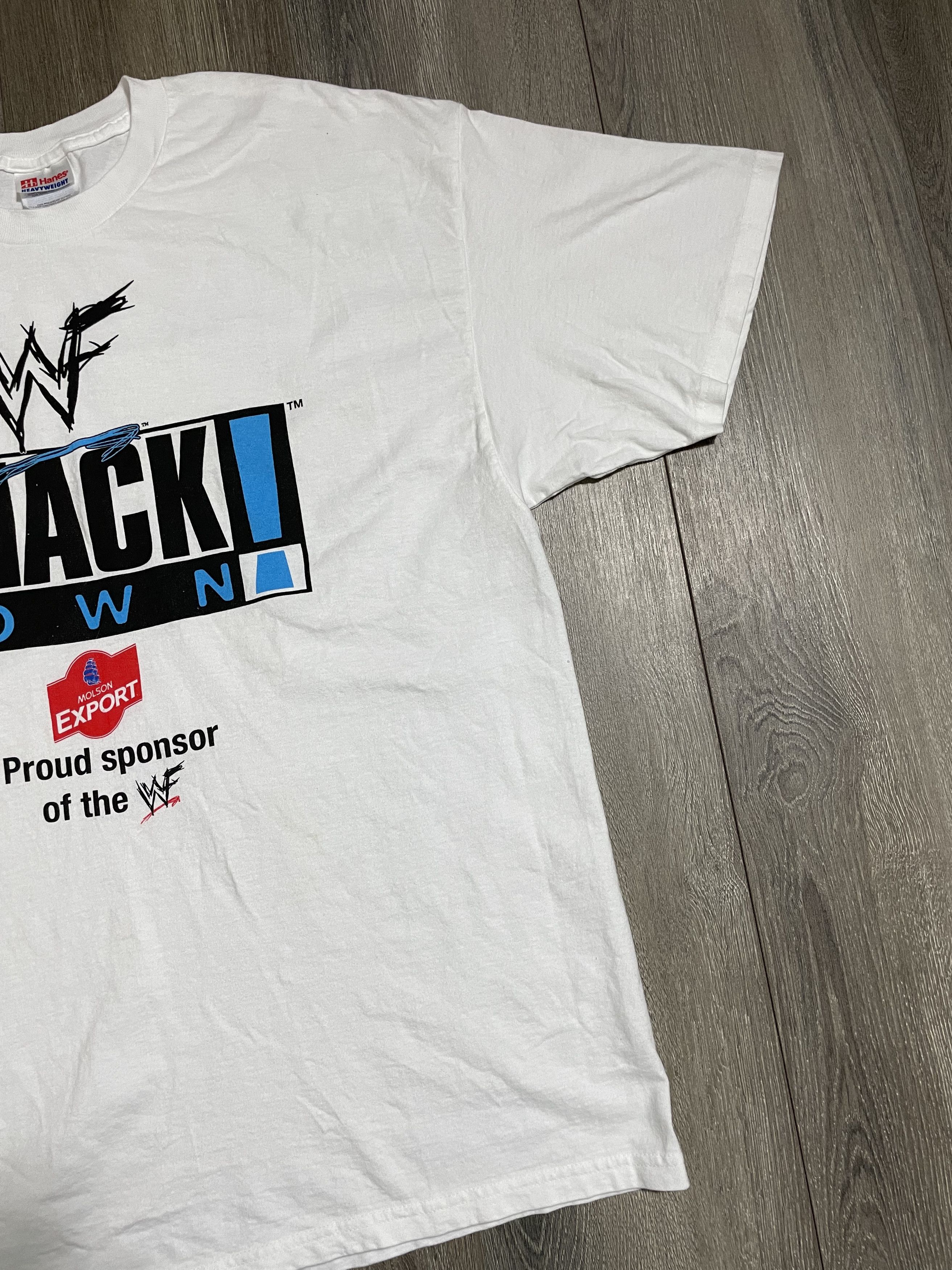 Vintage RARE Vintage WWF SmackDown T Shirt Size US XL / EU 56 / 4 - 4 Thumbnail