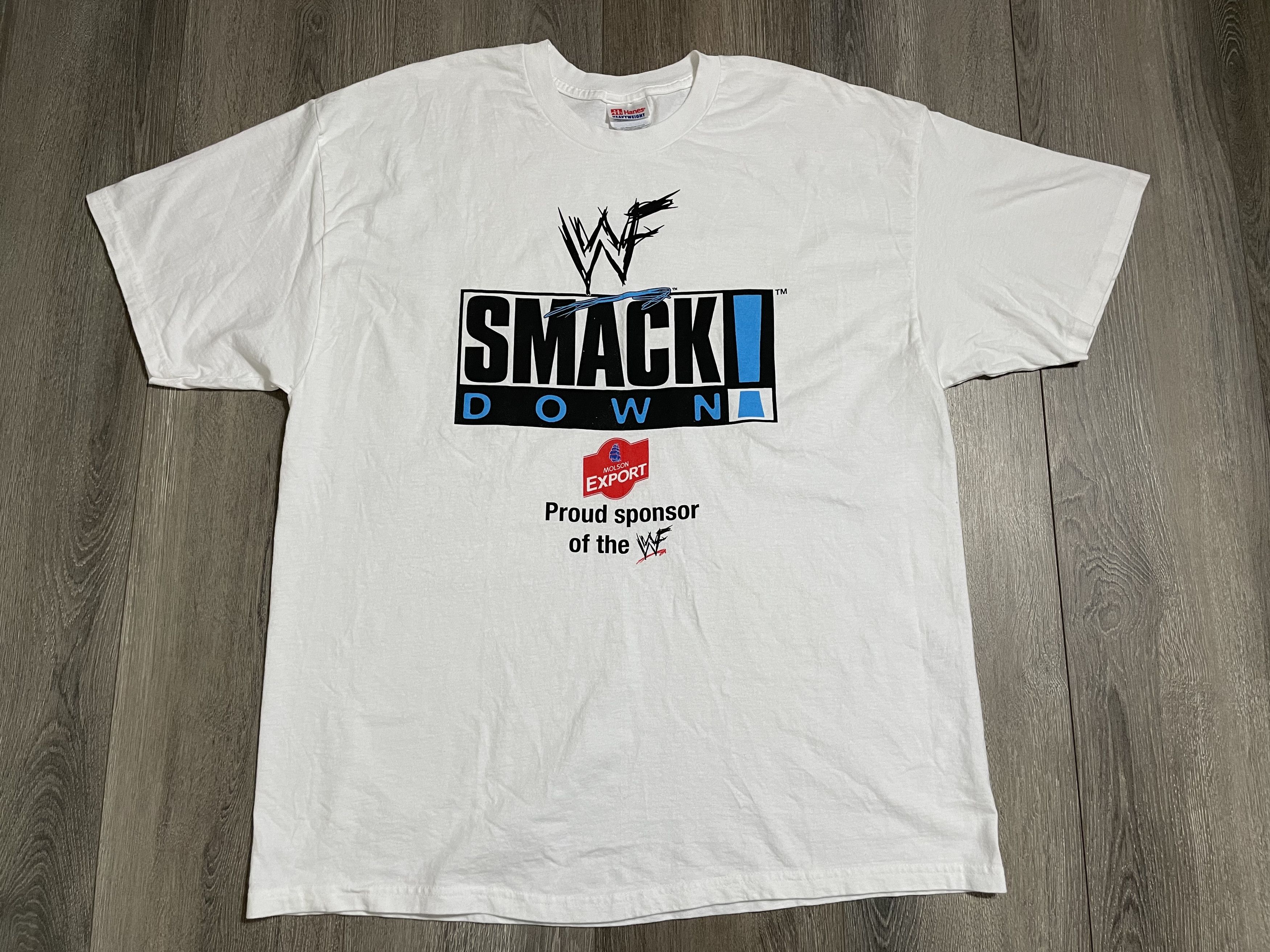 Vintage RARE Vintage WWF SmackDown T Shirt Size US XL / EU 56 / 4 - 3 Thumbnail