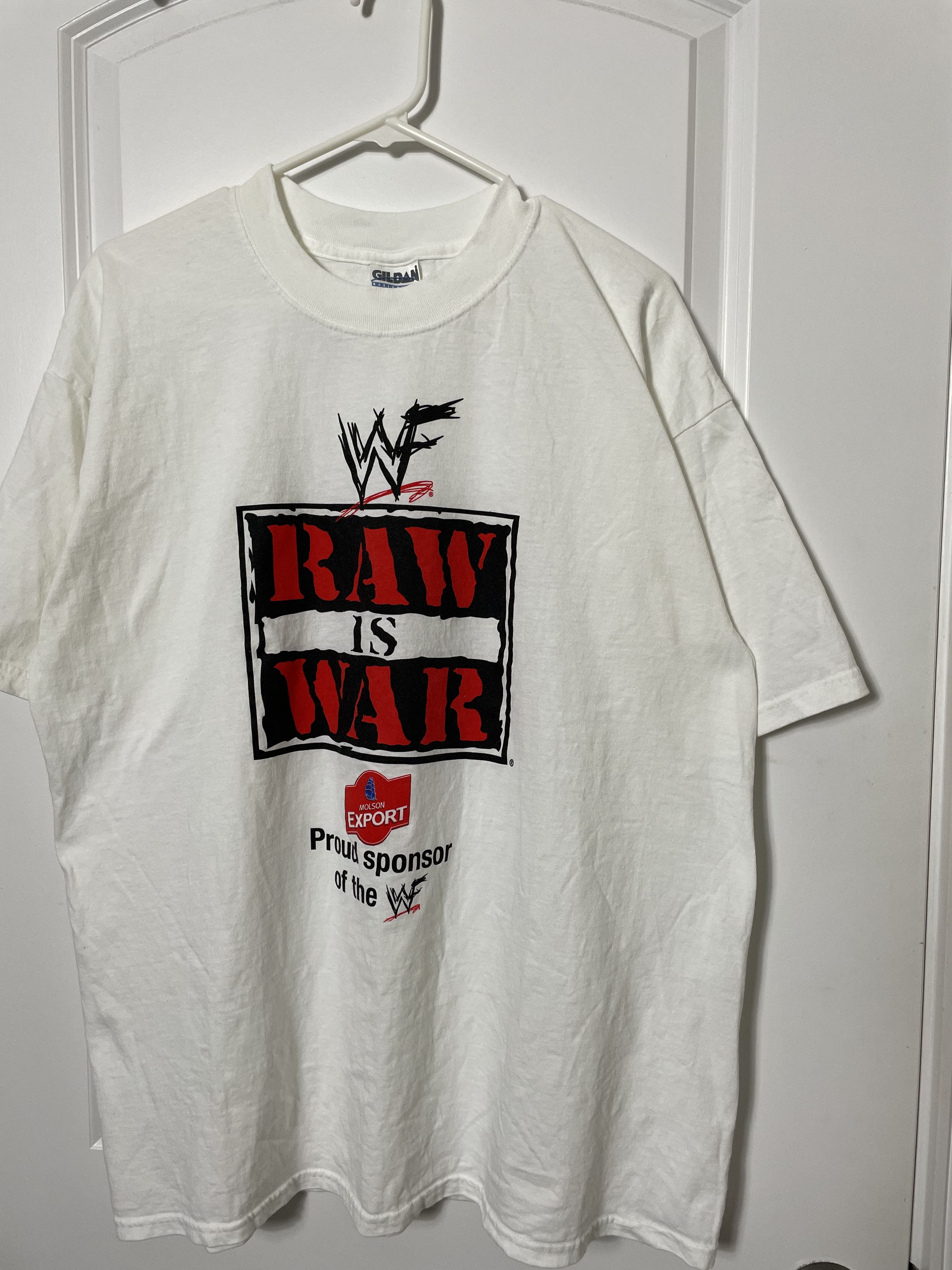 Vintage RARE Vintage WWF RAW T Shirt Size US XL / EU 56 / 4 - 1 Thumbnail