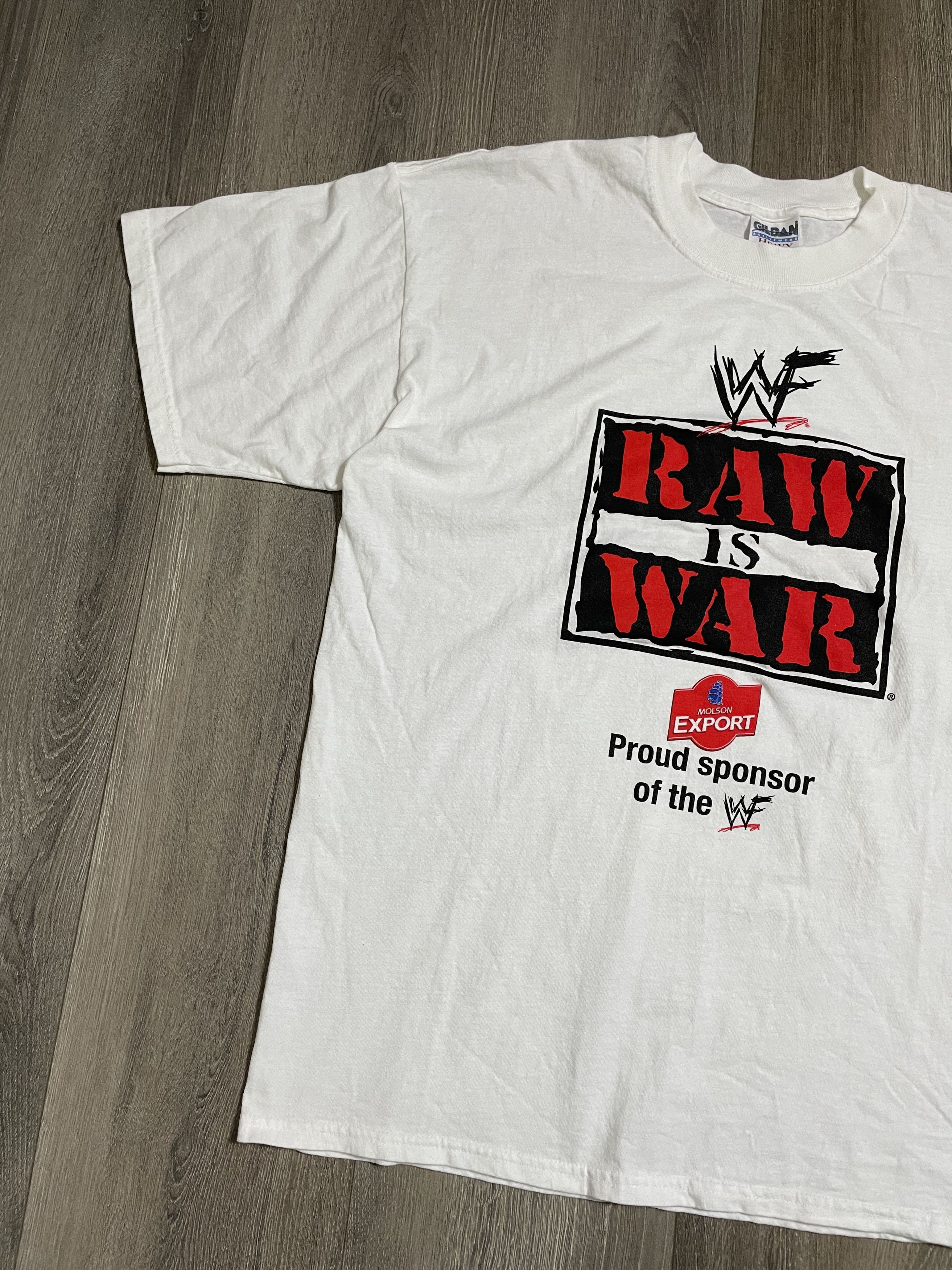 Vintage RARE Vintage WWF RAW T Shirt Size US XL / EU 56 / 4 - 4 Thumbnail