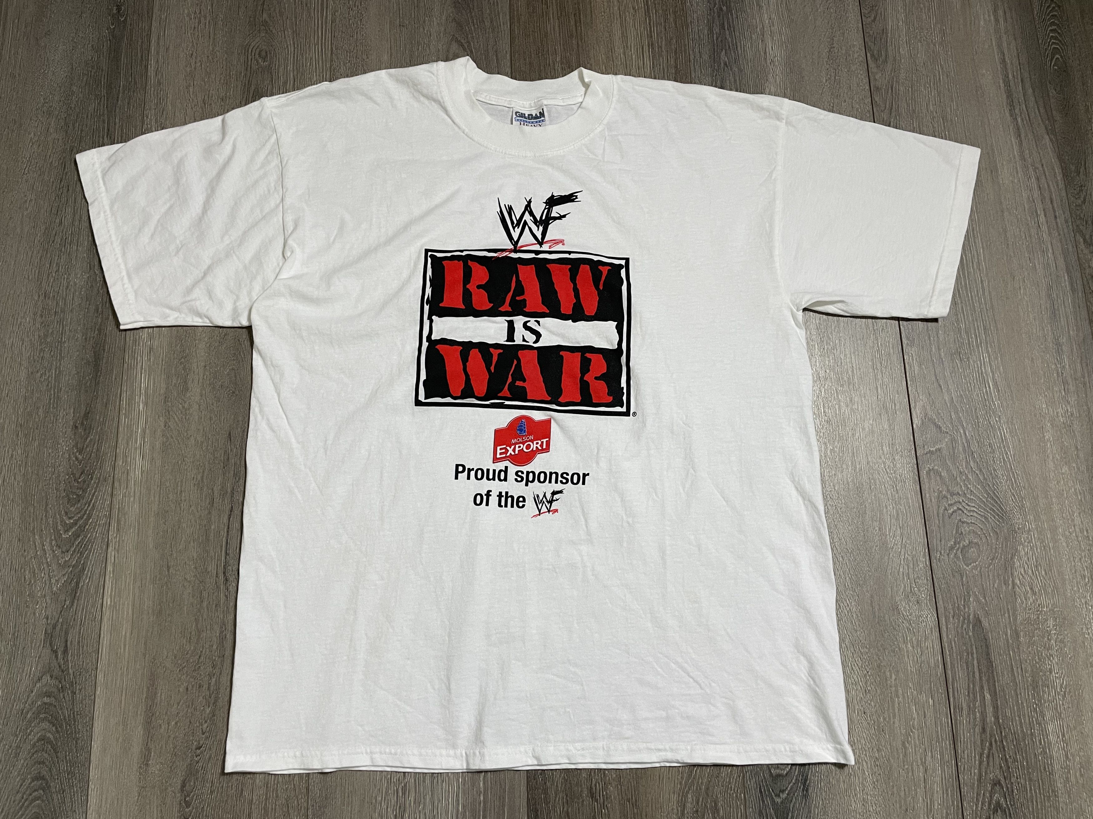 Vintage RARE Vintage WWF RAW T Shirt Size US XL / EU 56 / 4 - 2 Thumbnail