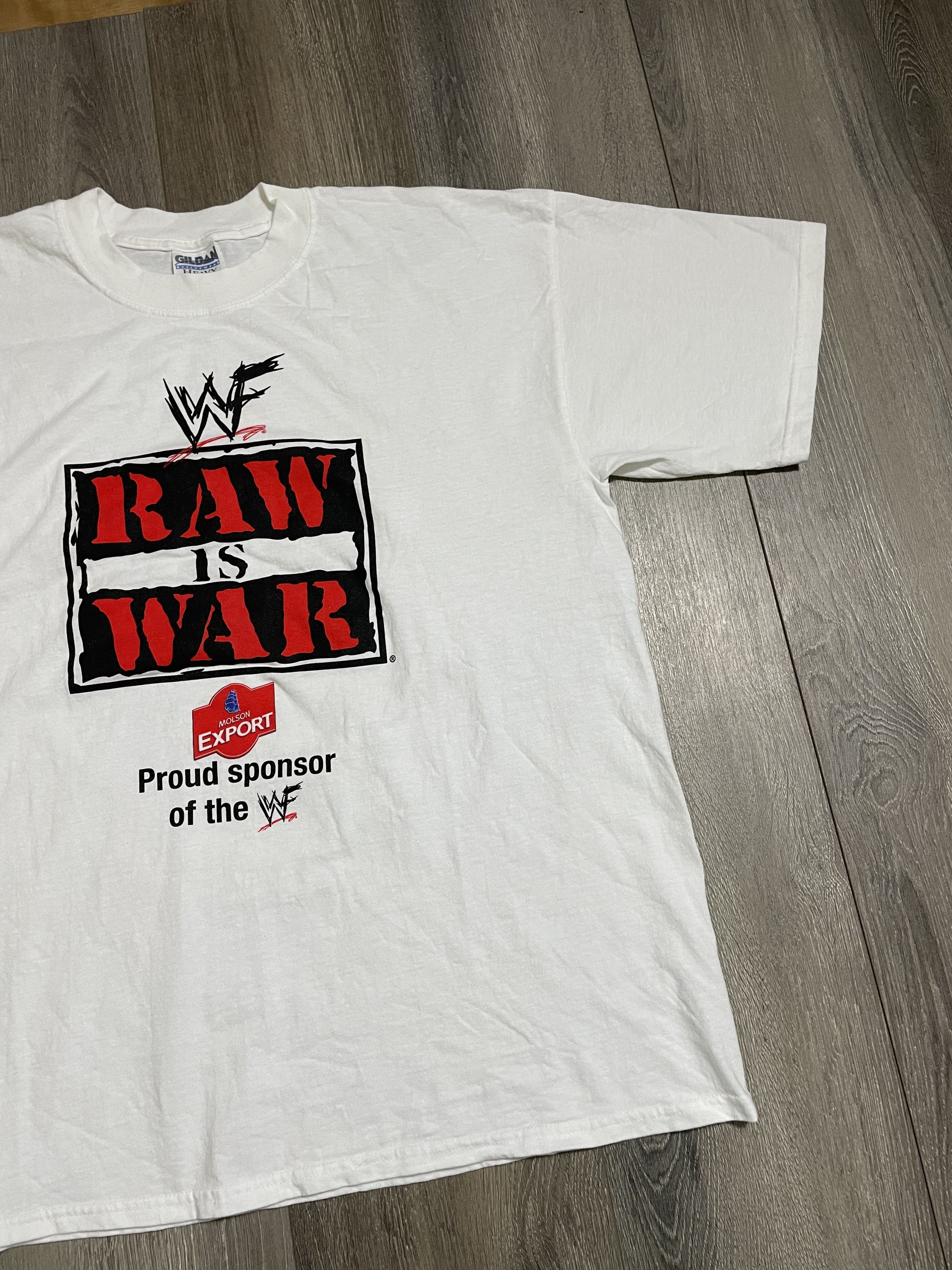 Vintage RARE Vintage WWF RAW T Shirt Size US XL / EU 56 / 4 - 3 Thumbnail