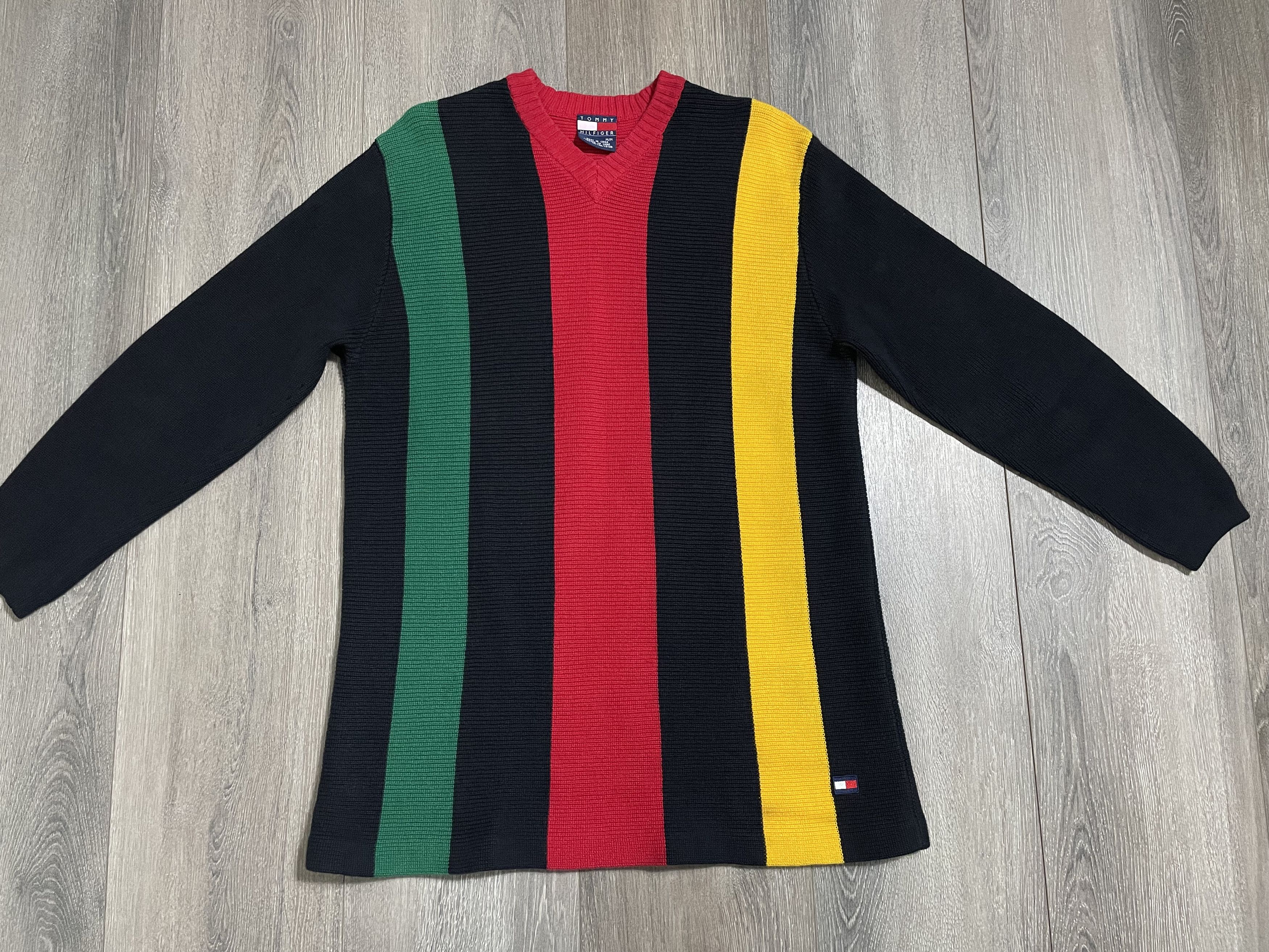 Tommy Hilfiger Vintage Vertical Stripe Sweater Size US M / EU 48-50 / 2 - 2 Thumbnail
