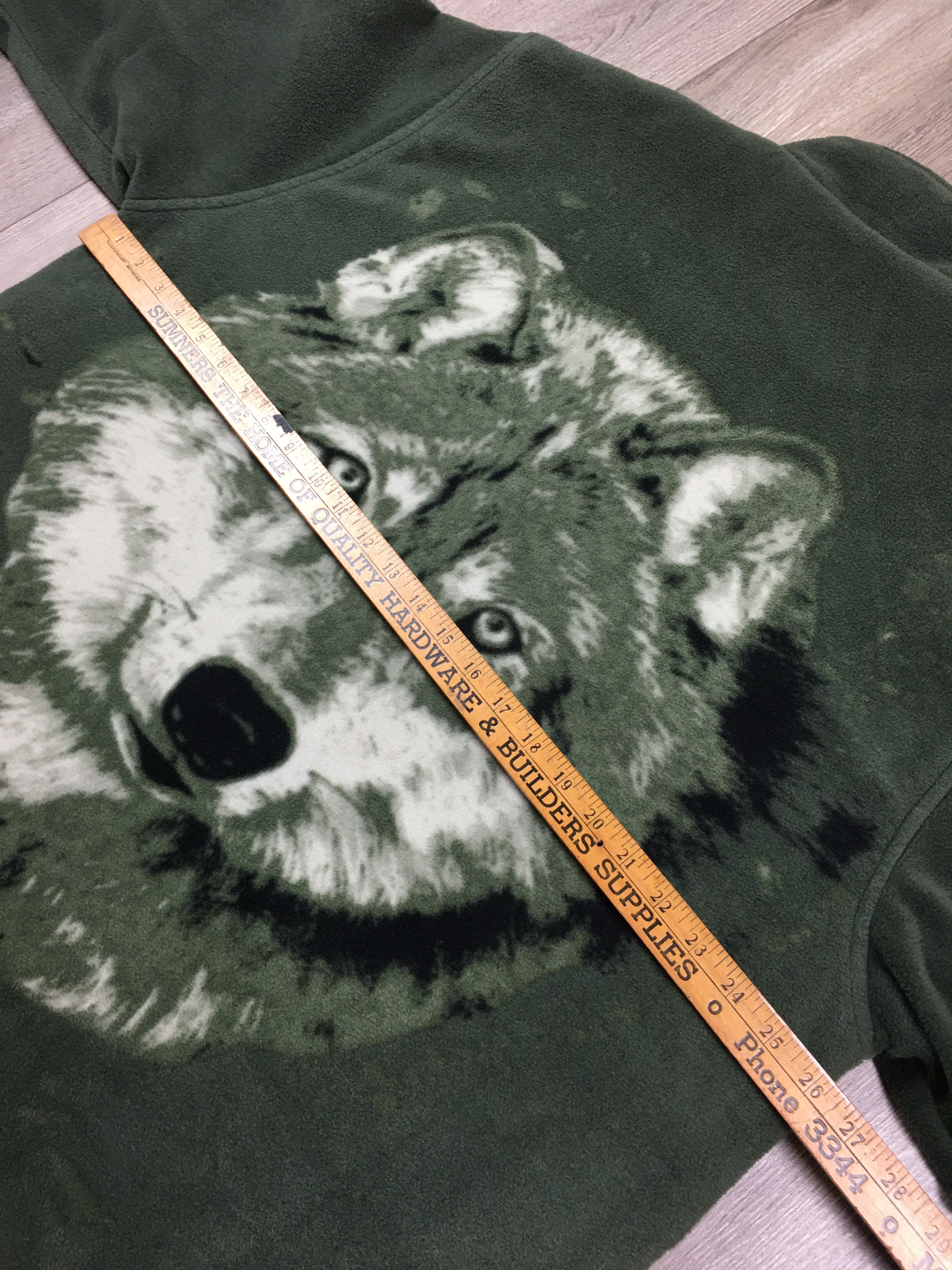Vintage 90s Wolf Sherpa Fleece Jacket Size US XL / EU 56 / 4 - 15 Thumbnail