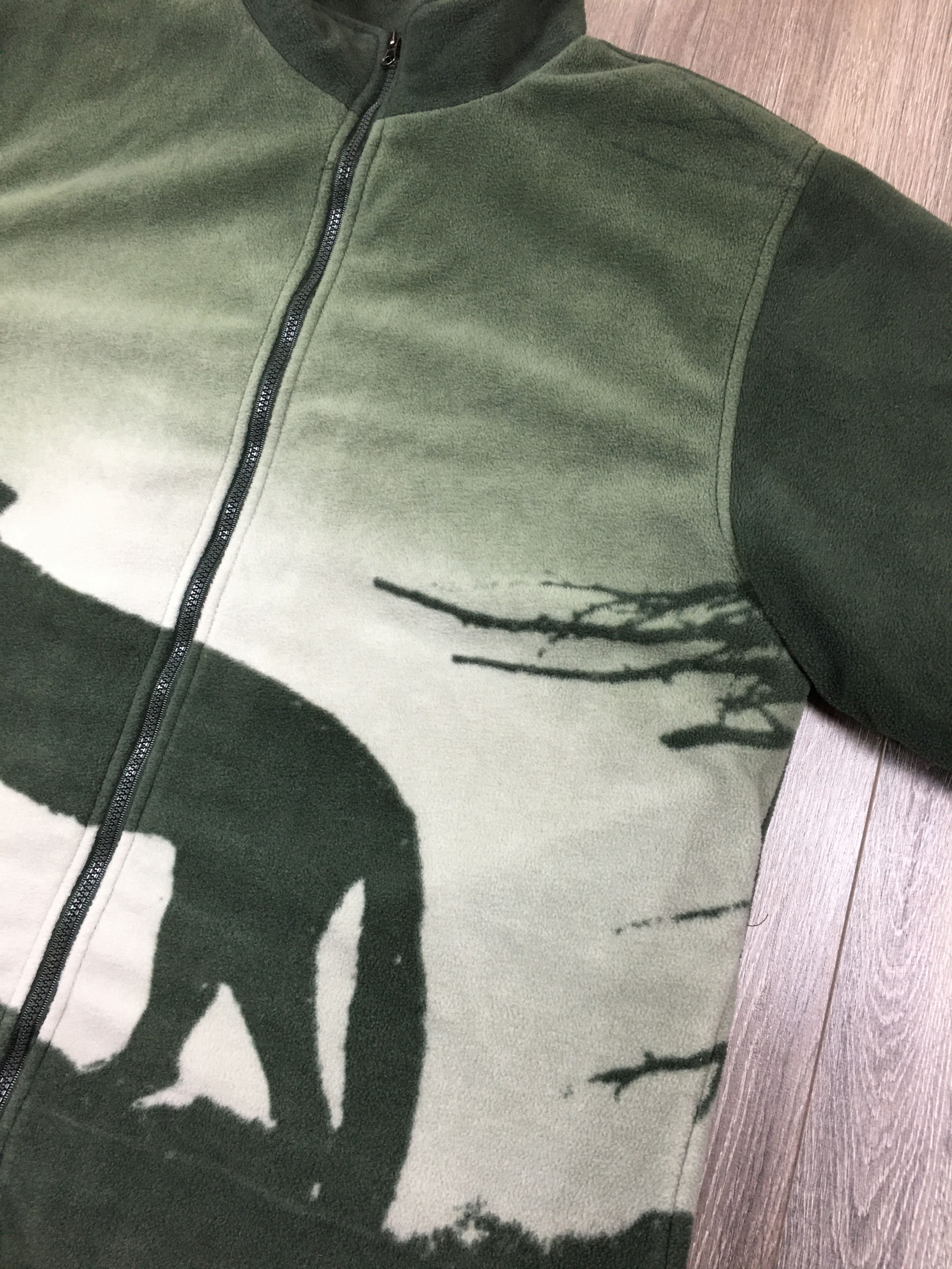 Vintage 90s Wolf Sherpa Fleece Jacket Size US XL / EU 56 / 4 - 8 Thumbnail