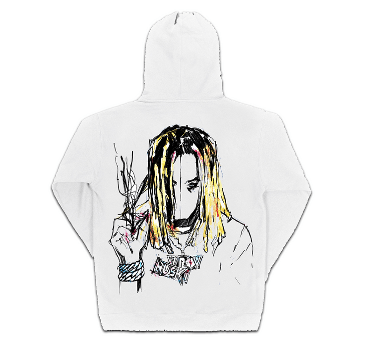 Revenge Revenge Lil Durk White Painting Hoodie | Grailed