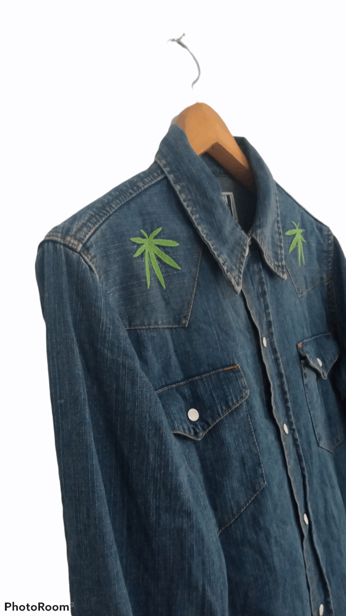 FUCT × Japanese Brand × SSDD 🔥🔥FUCT x SSDD Marijuana Motive LS Denim Shirt Size US M / EU 48-50 / 2 - 8 Thumbnail