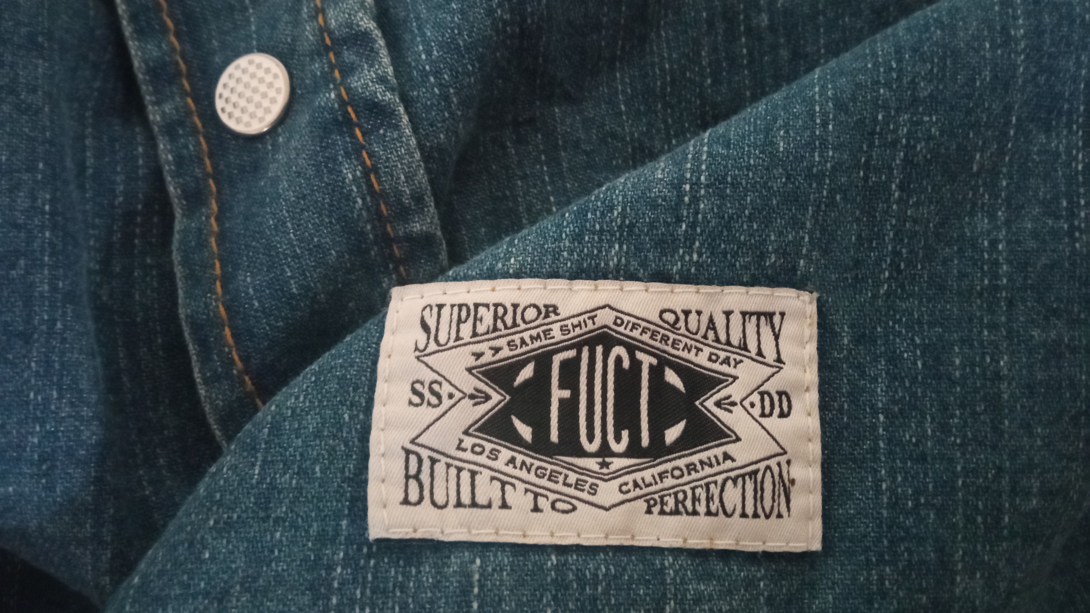 FUCT × Japanese Brand × SSDD 🔥🔥FUCT x SSDD Marijuana Motive LS Denim Shirt Size US M / EU 48-50 / 2 - 23 Thumbnail