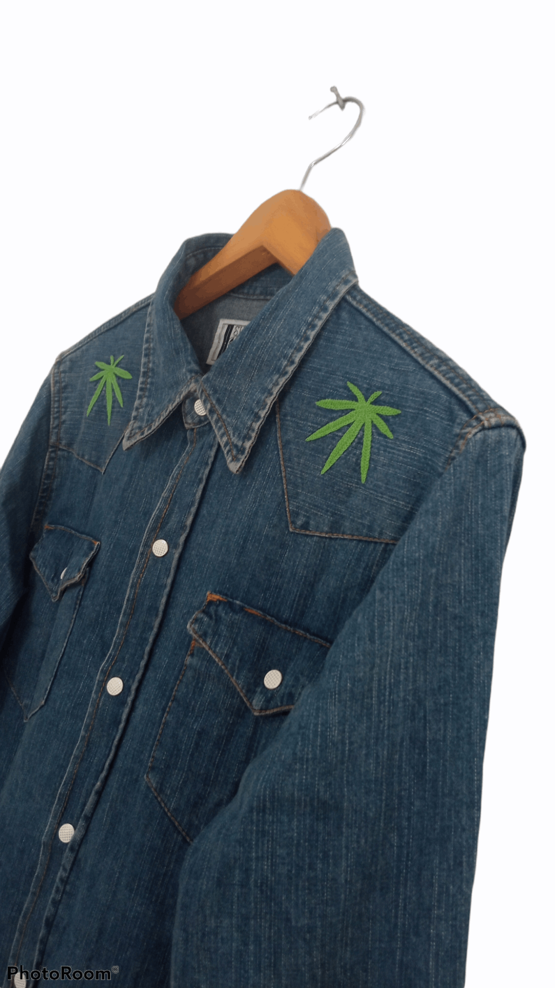 FUCT × Japanese Brand × SSDD 🔥🔥FUCT x SSDD Marijuana Motive LS Denim Shirt Size US M / EU 48-50 / 2 - 11 Thumbnail