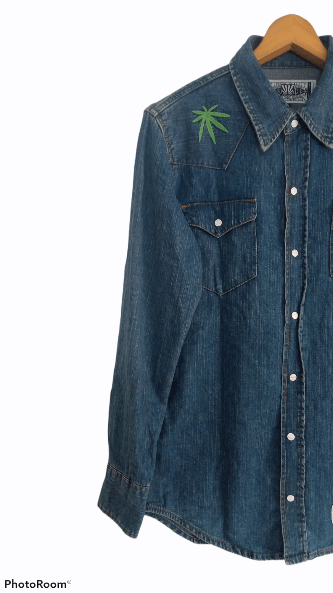 FUCT × Japanese Brand × SSDD 🔥🔥FUCT x SSDD Marijuana Motive LS Denim Shirt Size US M / EU 48-50 / 2 - 4 Thumbnail