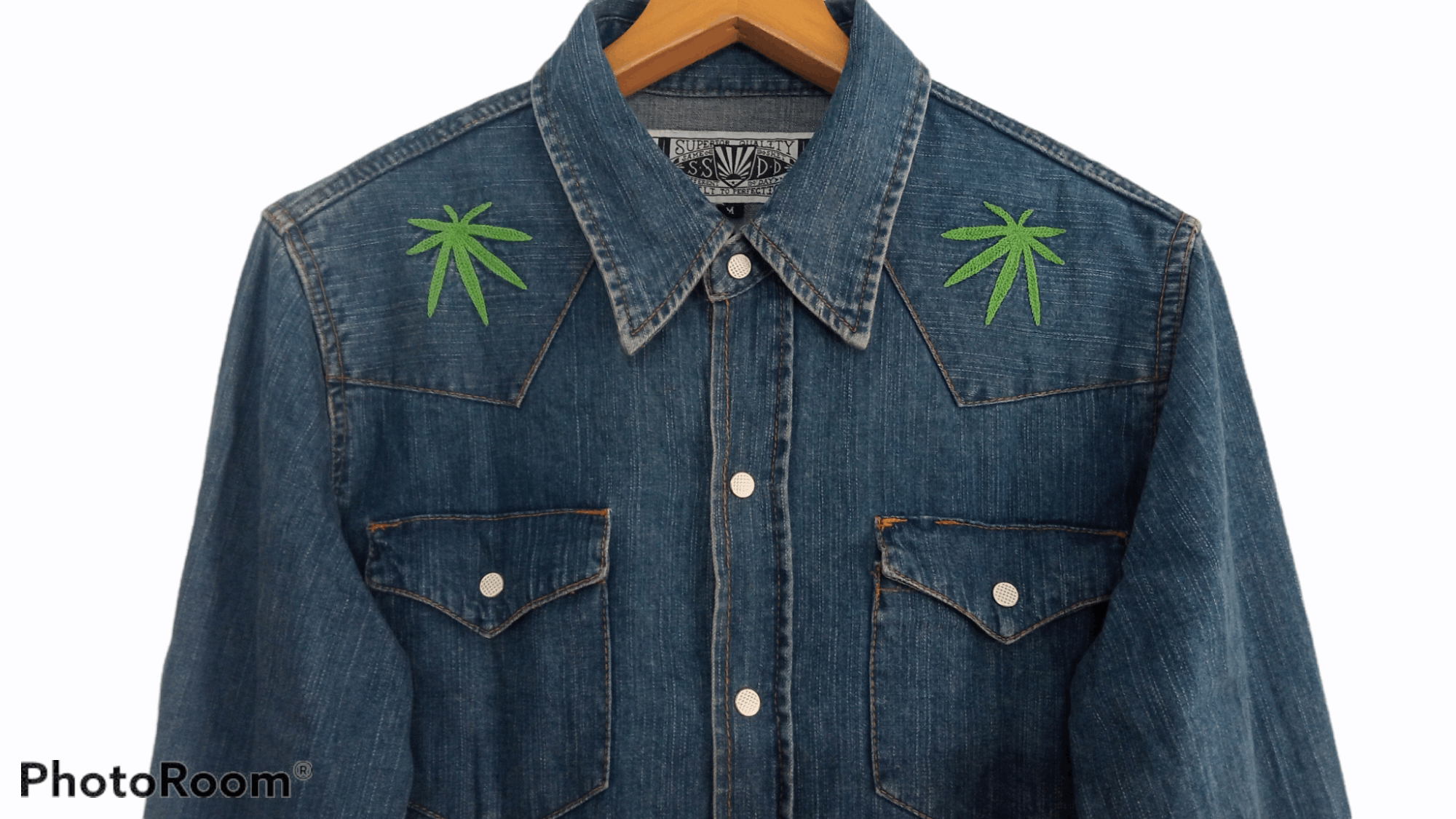 FUCT × Japanese Brand × SSDD 🔥🔥FUCT x SSDD Marijuana Motive LS Denim Shirt Size US M / EU 48-50 / 2 - 12 Thumbnail
