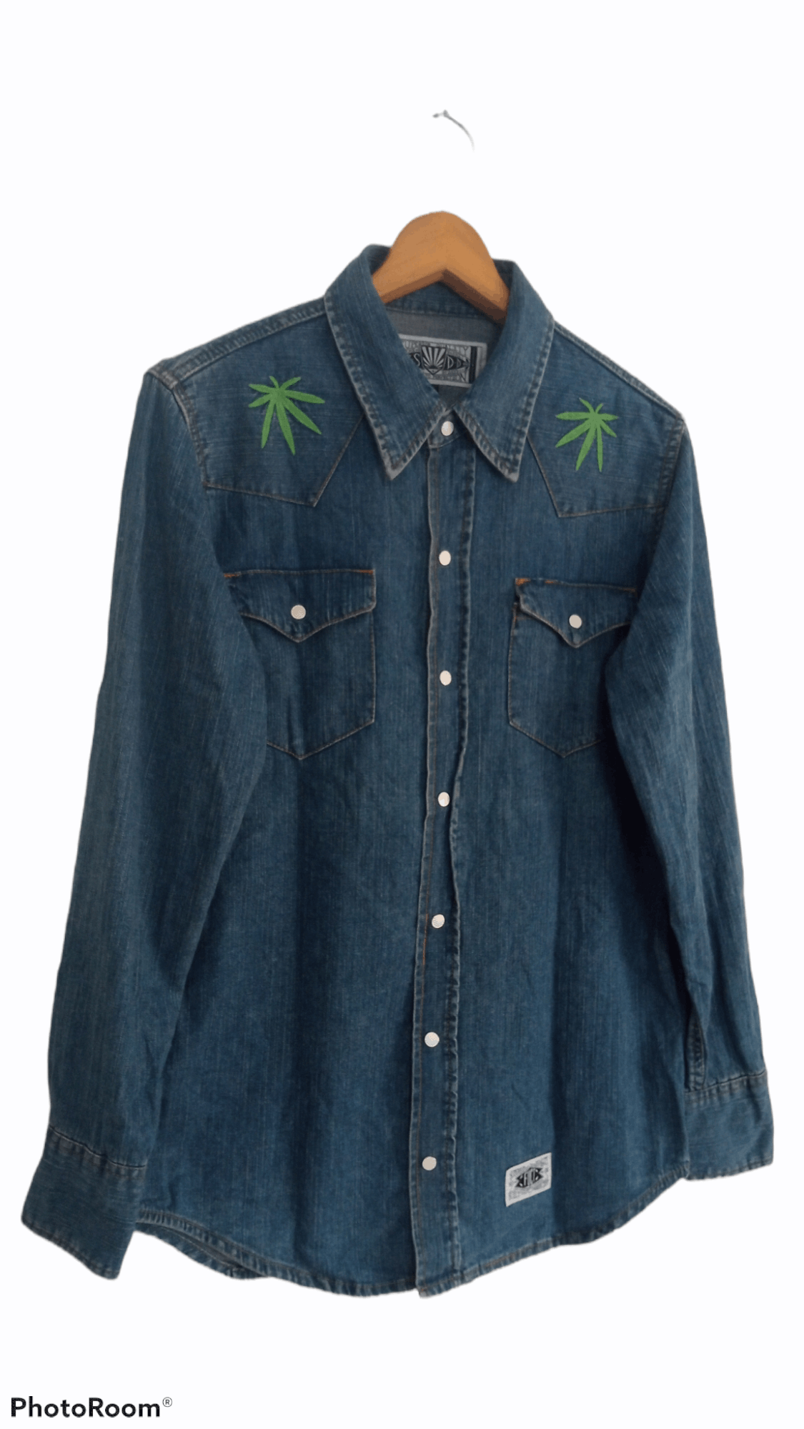 FUCT × Japanese Brand × SSDD 🔥🔥FUCT x SSDD Marijuana Motive LS Denim Shirt Size US M / EU 48-50 / 2 - 2 Thumbnail