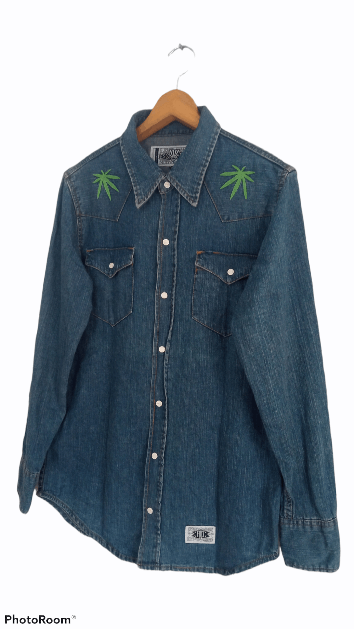 FUCT × Japanese Brand × SSDD 🔥🔥FUCT x SSDD Marijuana Motive LS Denim Shirt Size US M / EU 48-50 / 2 - 3 Thumbnail