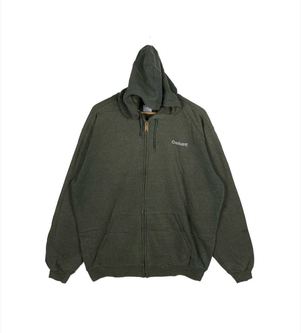 Carhartt × Carhartt Wip Vintage 90s Baggy Carhartt Plain Green Hoodie Sweatshirt Size US L / EU 52-54 / 3 - 1 Thumbnail