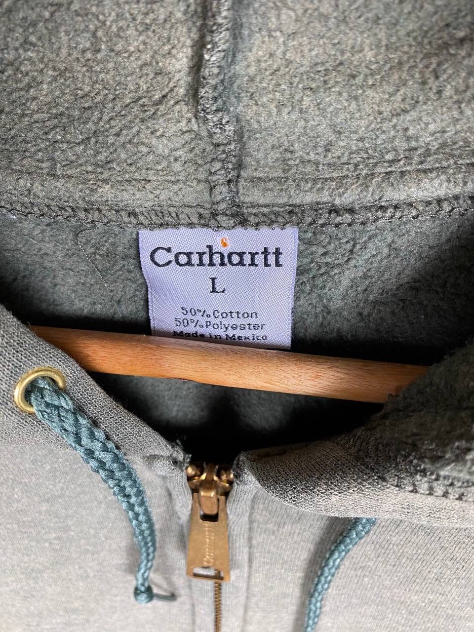 Carhartt × Carhartt Wip Vintage 90s Baggy Carhartt Plain Green Hoodie Sweatshirt Size US L / EU 52-54 / 3 - 4 Thumbnail