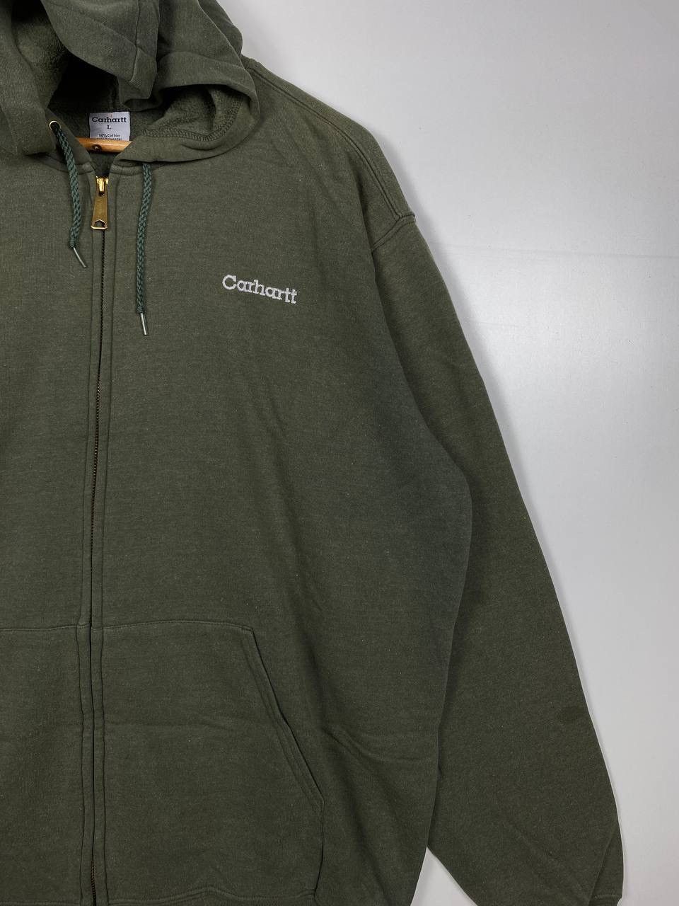 Carhartt × Carhartt Wip Vintage 90s Baggy Carhartt Plain Green Hoodie Sweatshirt Size US L / EU 52-54 / 3 - 2 Thumbnail