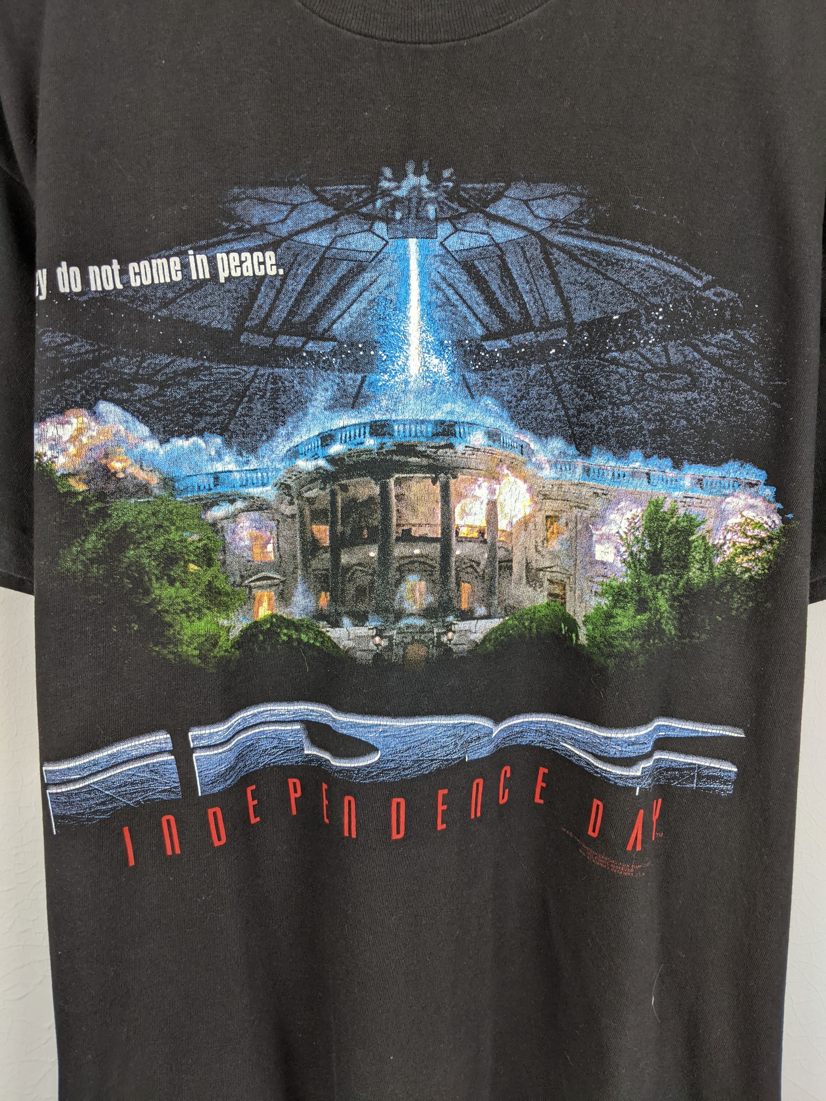 Vintage Vintage Independence Day Movie 90s Shirt Size US L / EU 52-54 / 3 - 2 Thumbnail