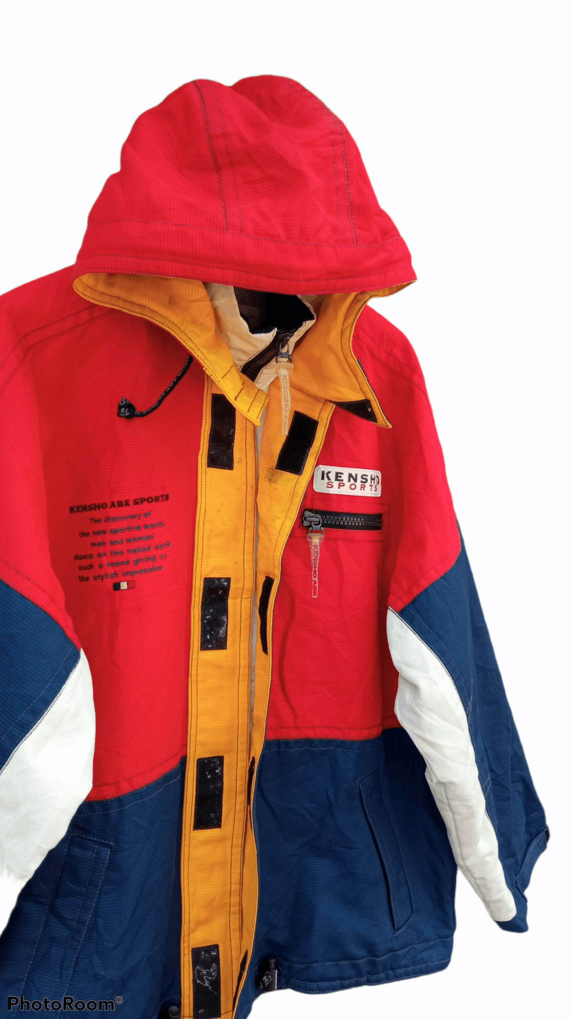 Japanese Brand × Kensho Abe × Vintage 🔥🔥Vintage Kensho Abe Sports Colour Block Jacket Size US L / EU 52-54 / 3 - 14 Thumbnail