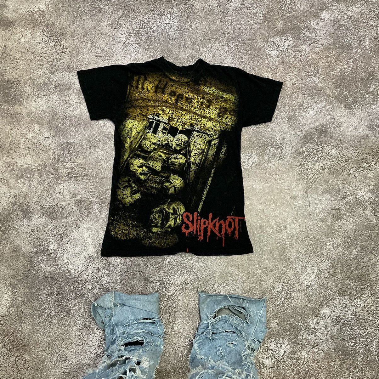 Vintage Vintage Y2K Slipknot Band Tee Graphic Grunge Dark Baggy S Size US S / EU 44-46 / 1 - 1 Thumbnail
