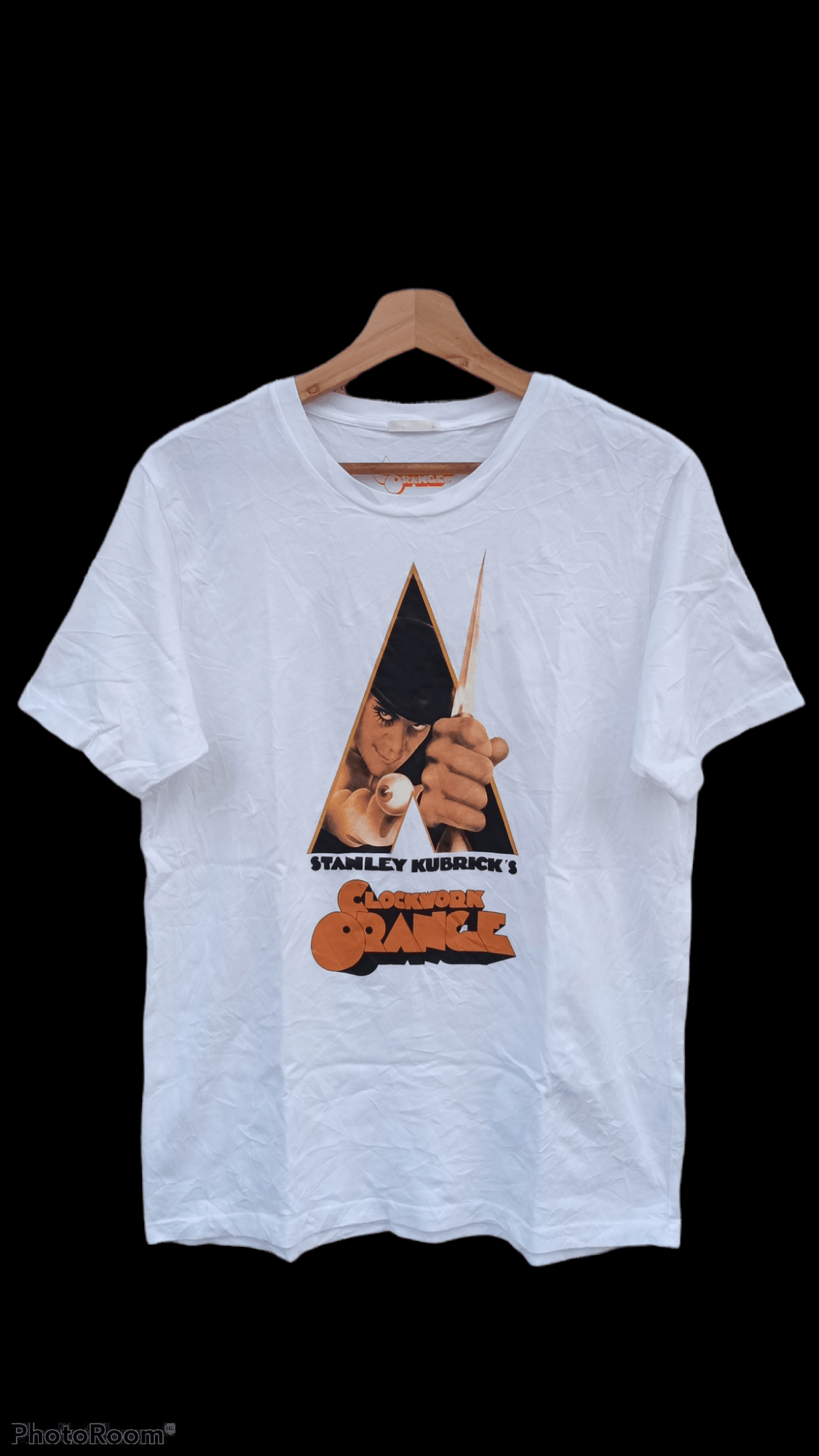 image of Gu X Stanley Kubrick's Clockwork Orange Movie T-Shirt in White, Men's (Size Medium)